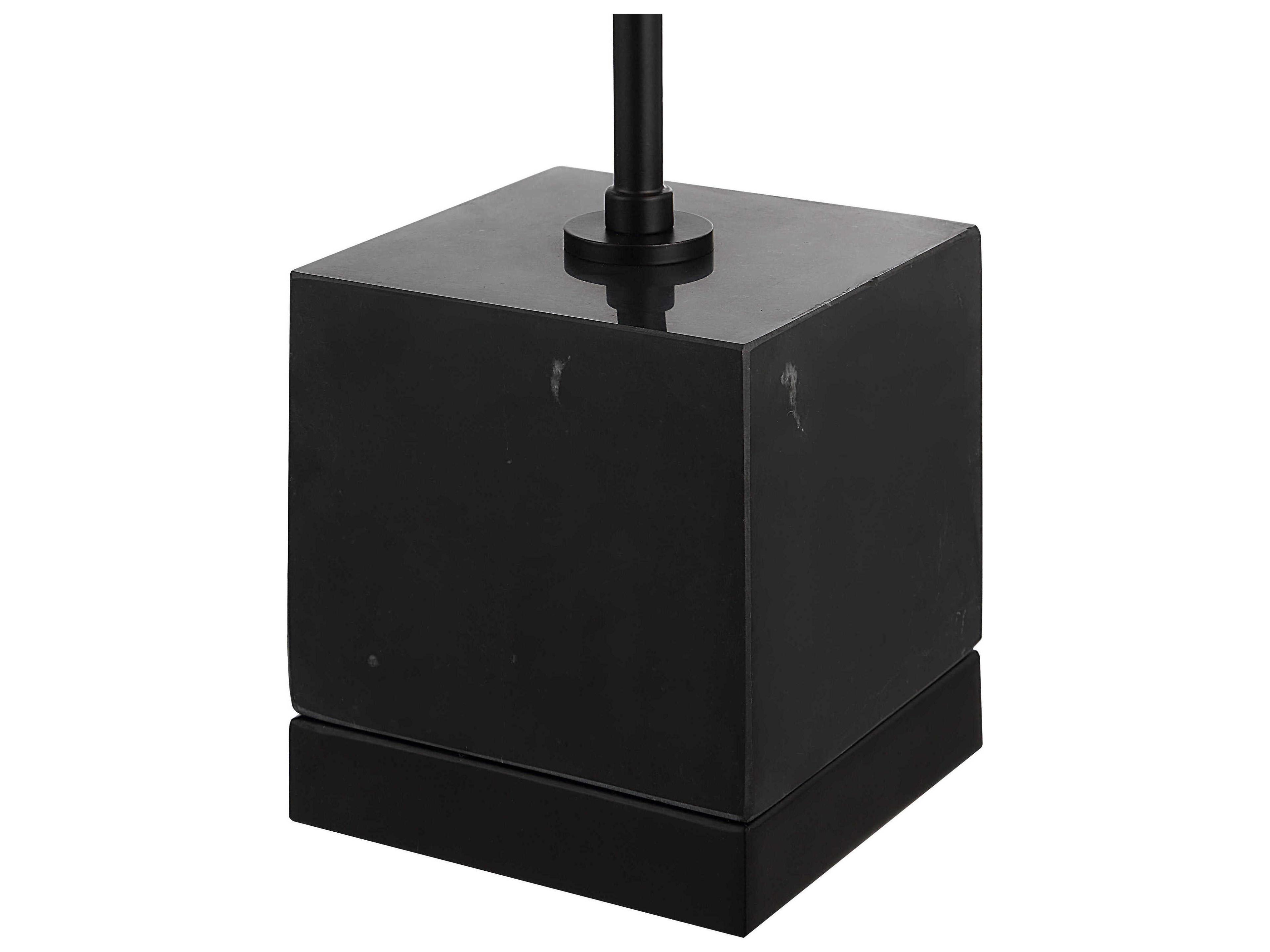 Renwil Sansia Matte Black Powder Coated White Iron Desk Lamp