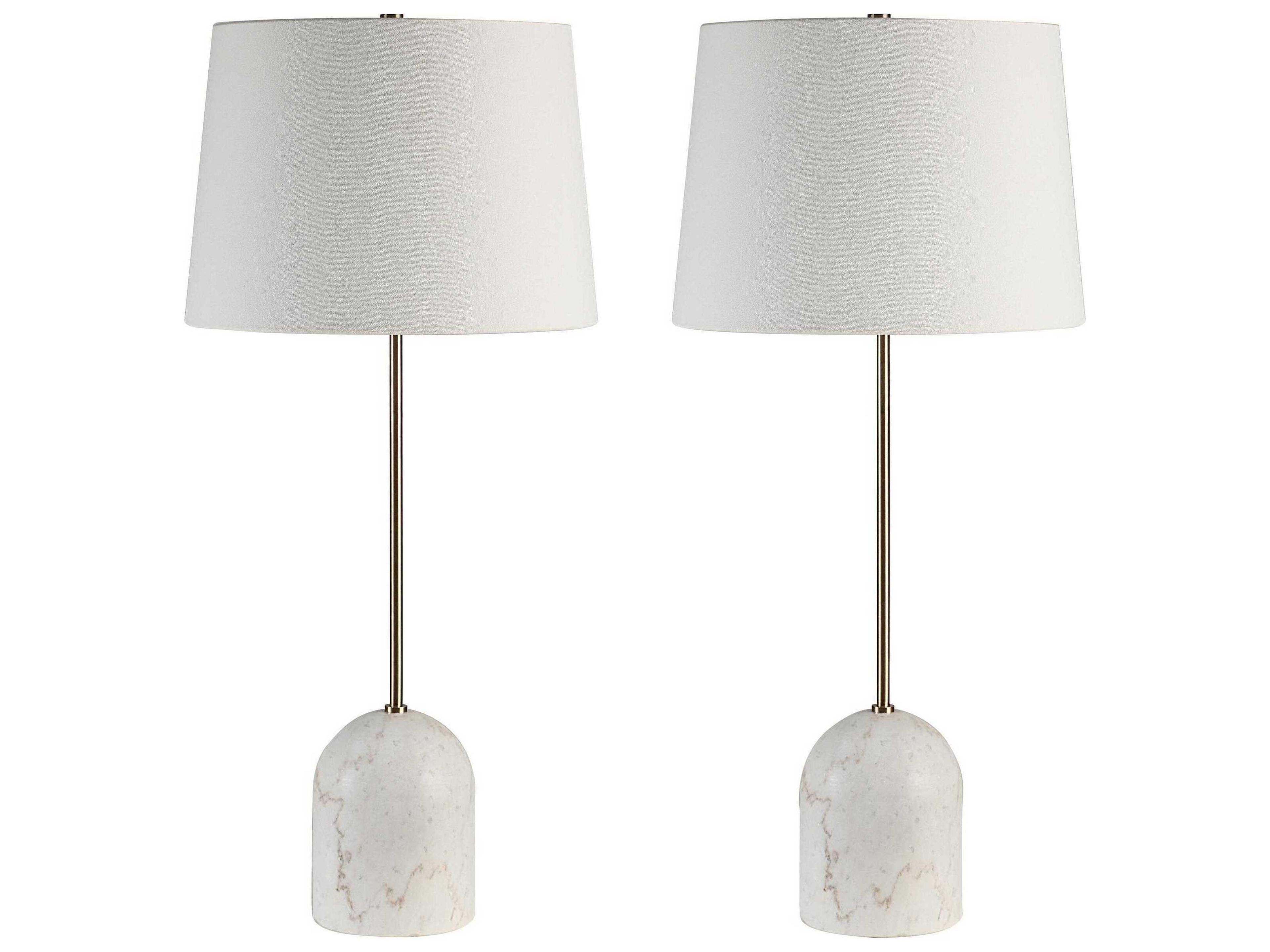 Dili Natural White Buffet Lamp Set of 2