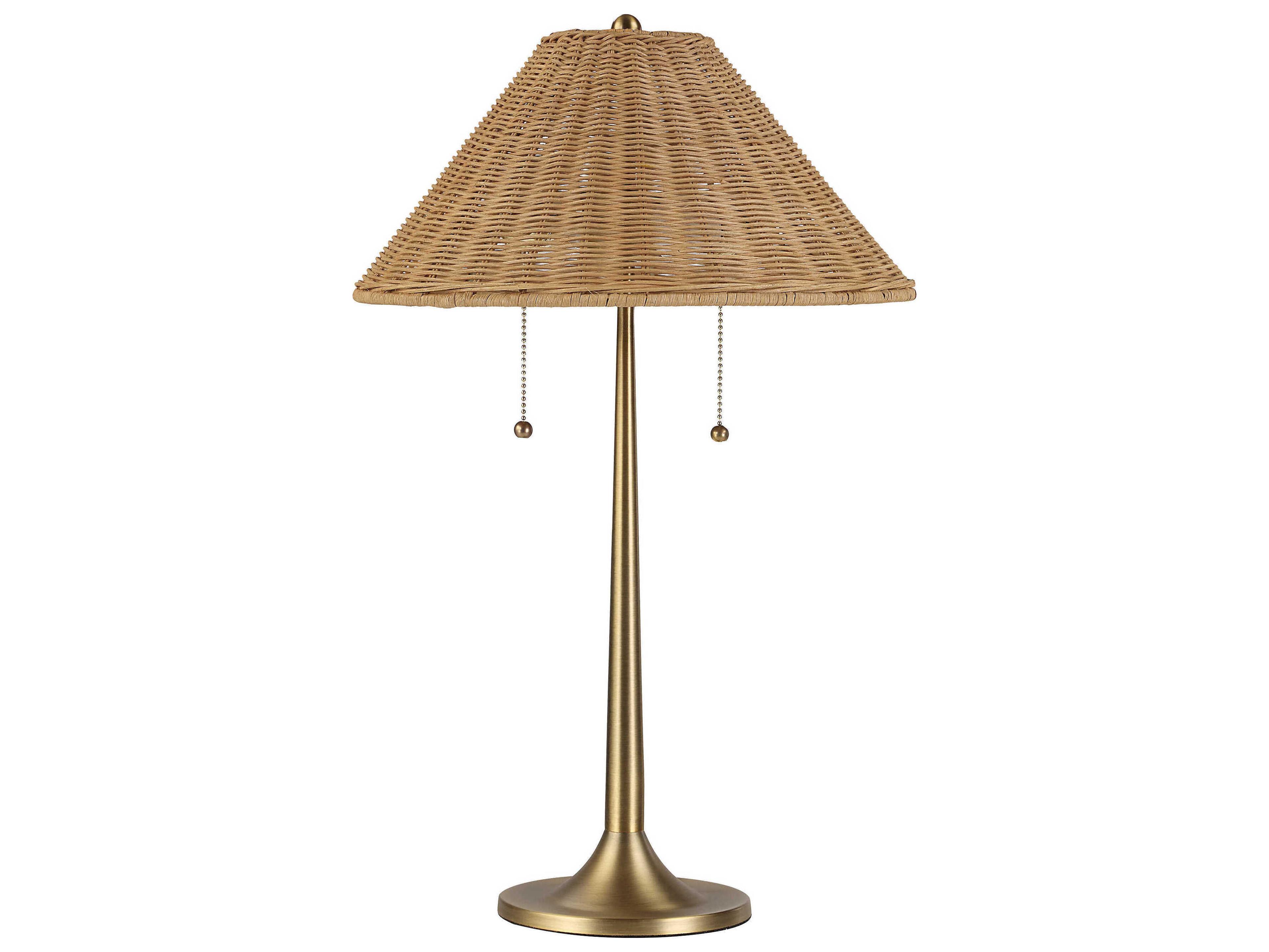 Viana Plated Brown Table Lamp