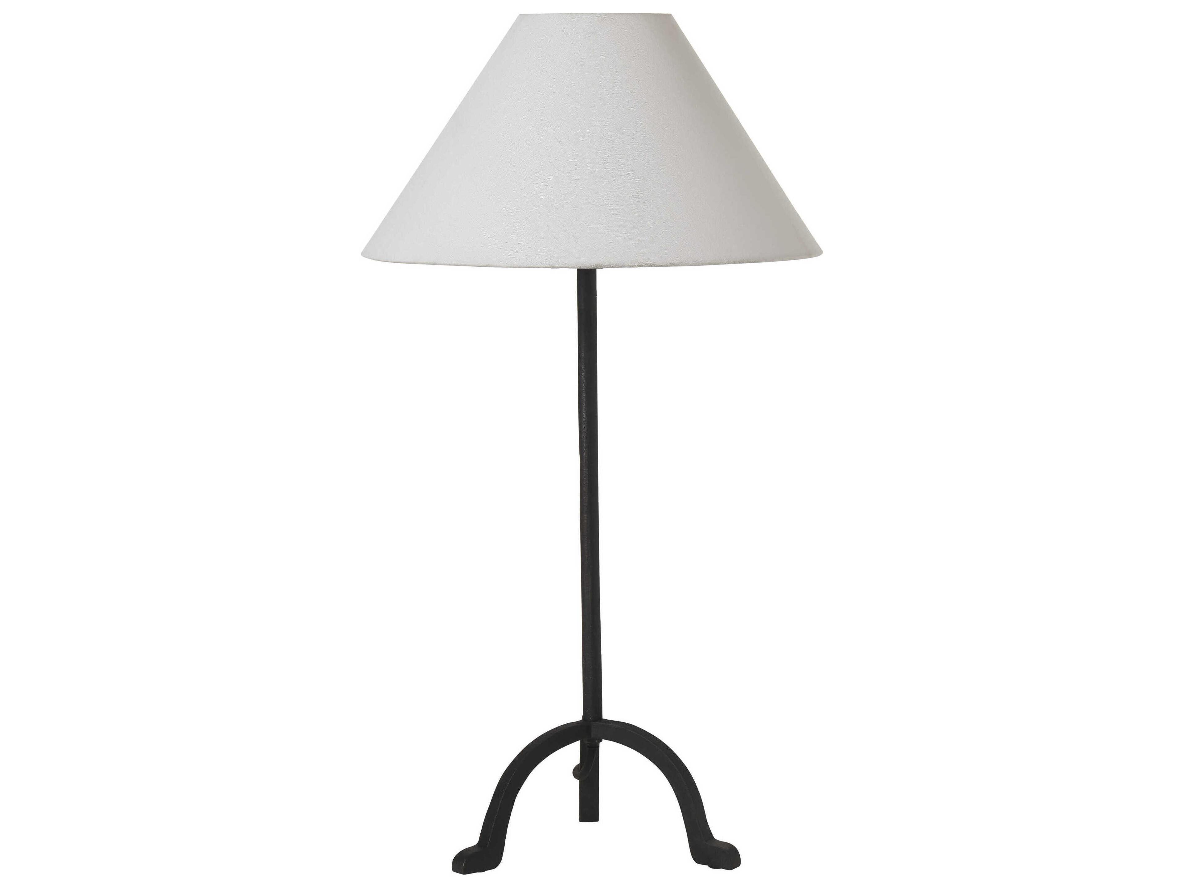 Kitts Plated Black Buffet Lamp