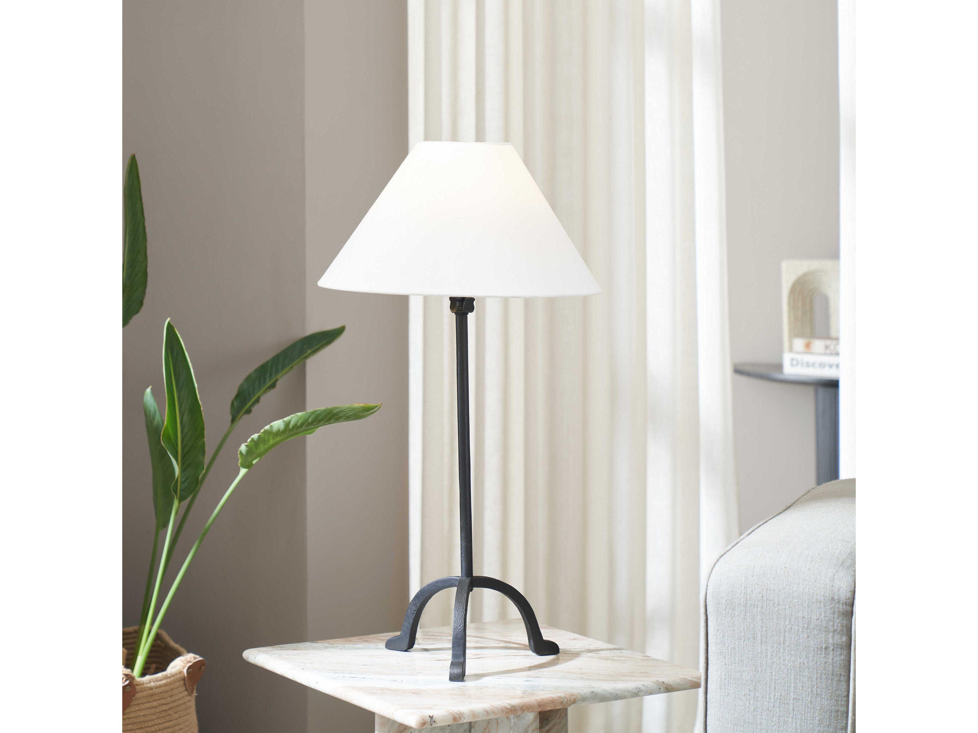 Renwil Kitts Plated Black Buffet Lamp