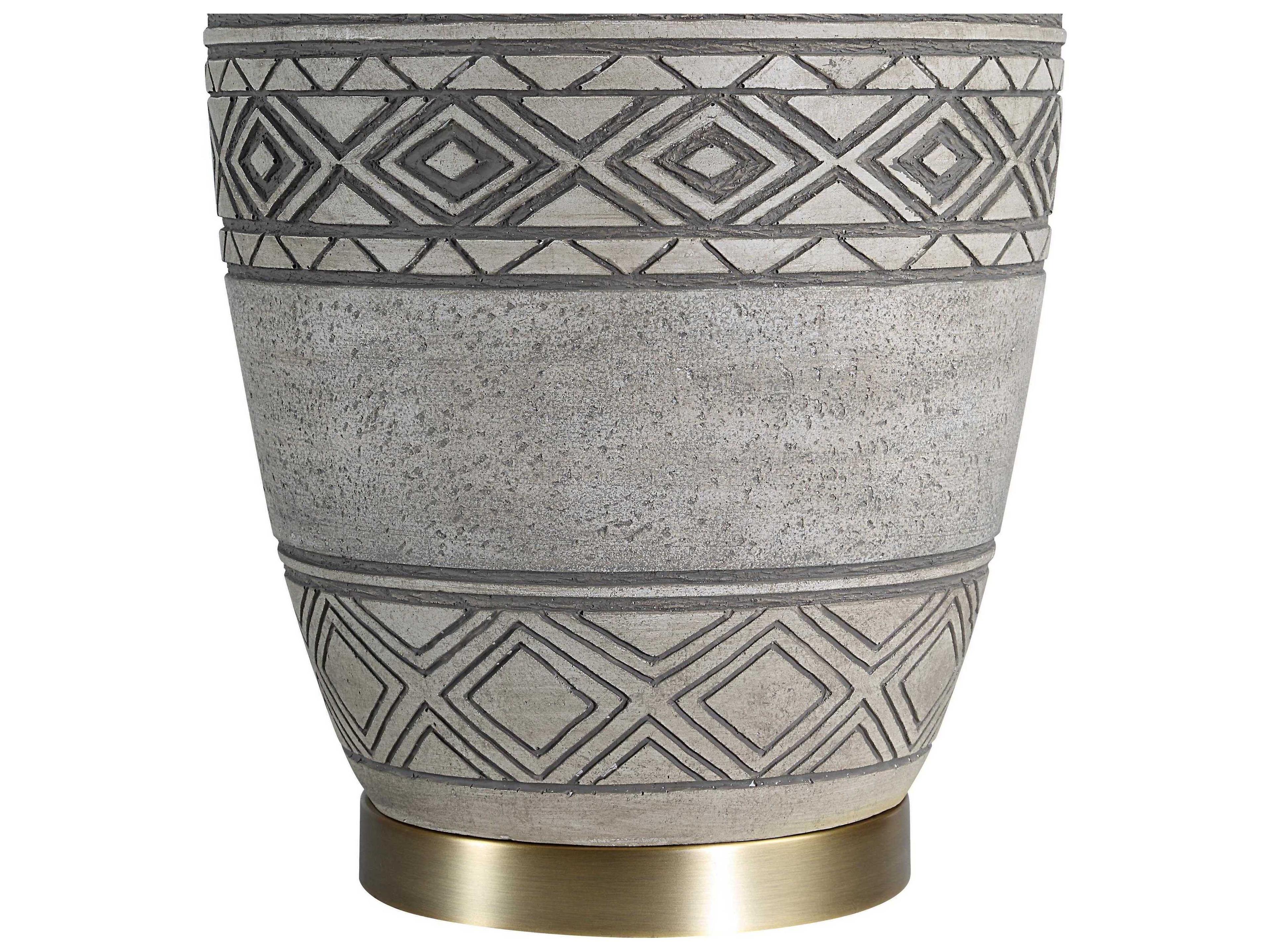 Renwil Charlize Painted Beige Wash Ivory Linen Off White Buffet Lamp