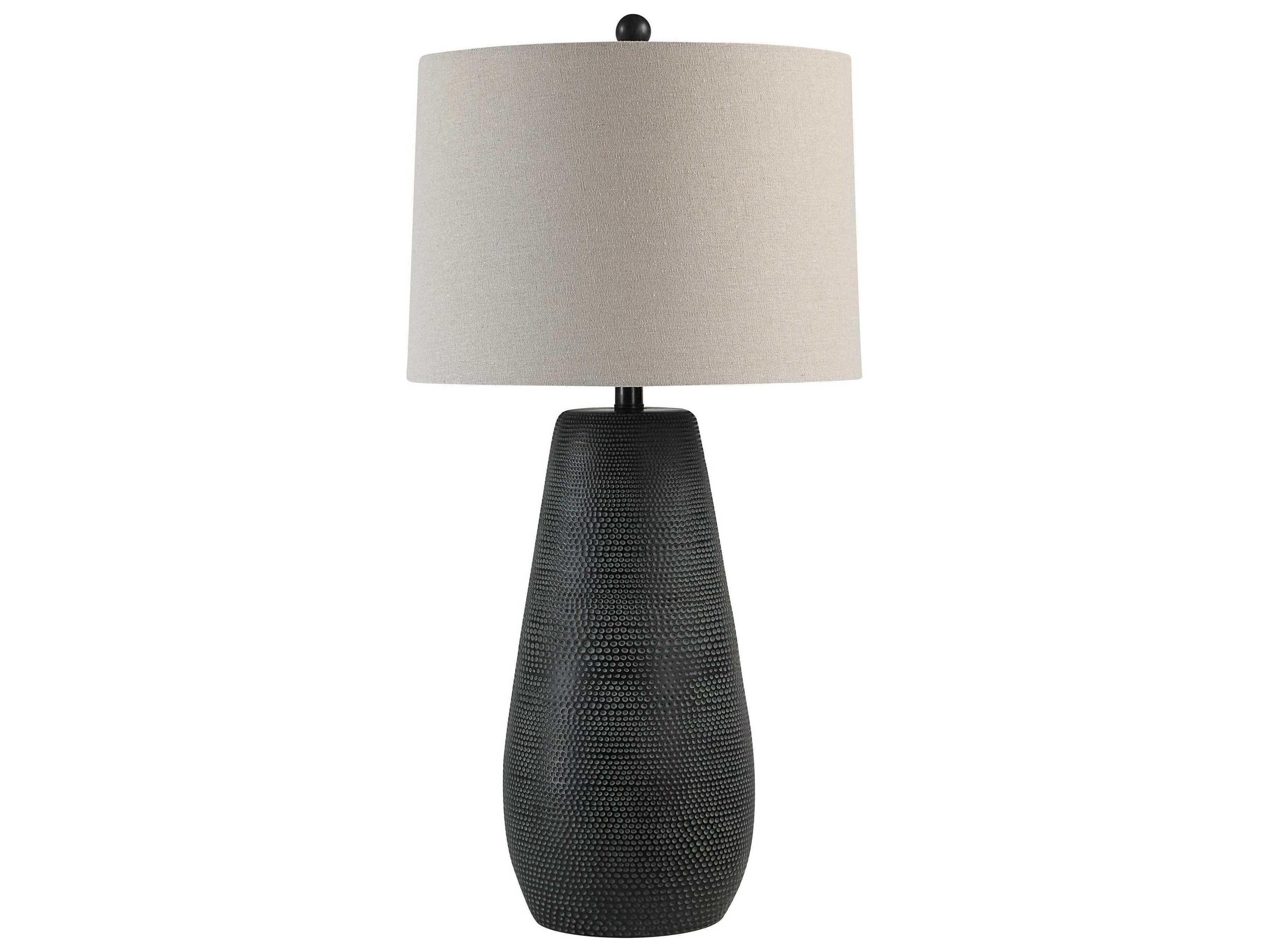 Cipria Table Lamp Black Hammered Texture