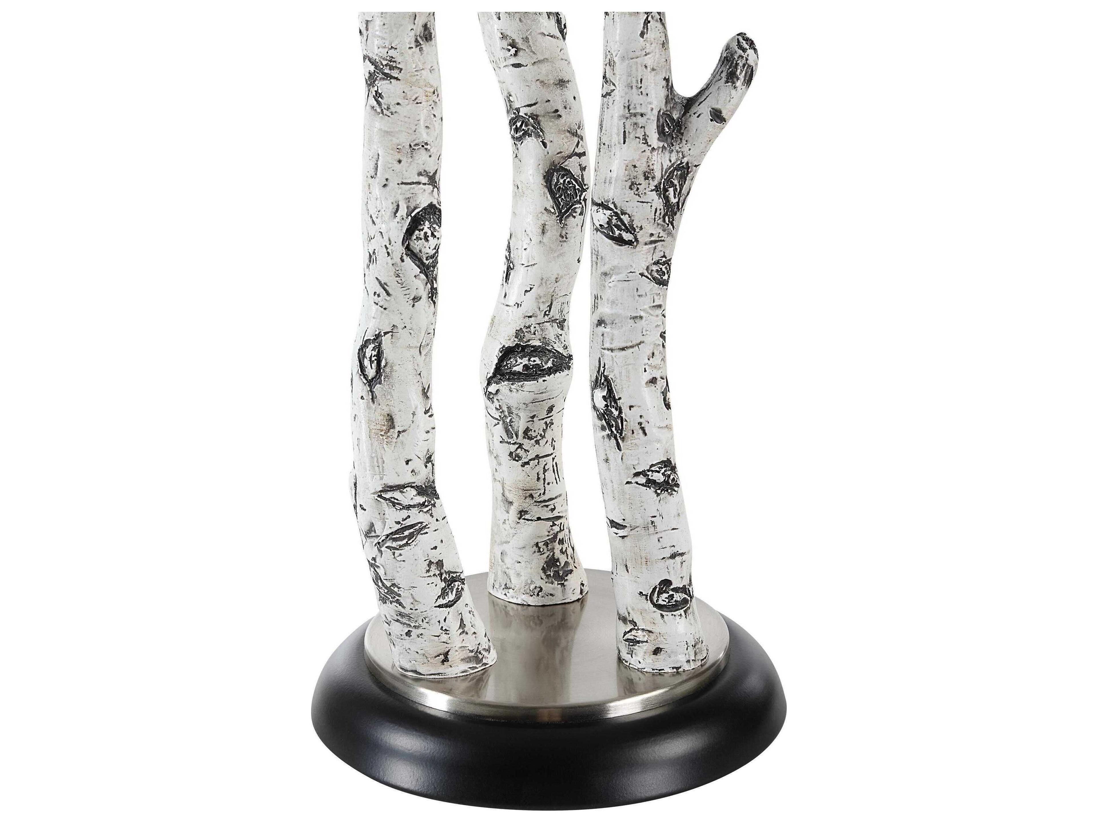 Renwil Naousa Painted White Wash Light Gray Linen Off Buffet Lamp