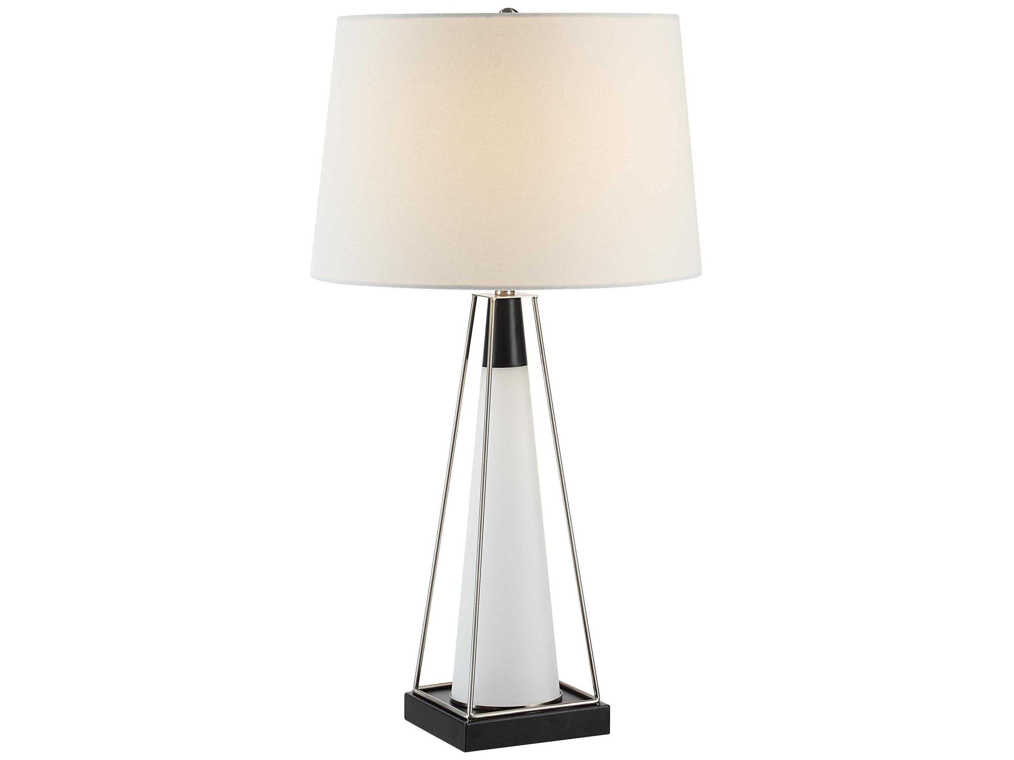 Renwil Navagio Powder Coated Frosted White Buffet Lamp