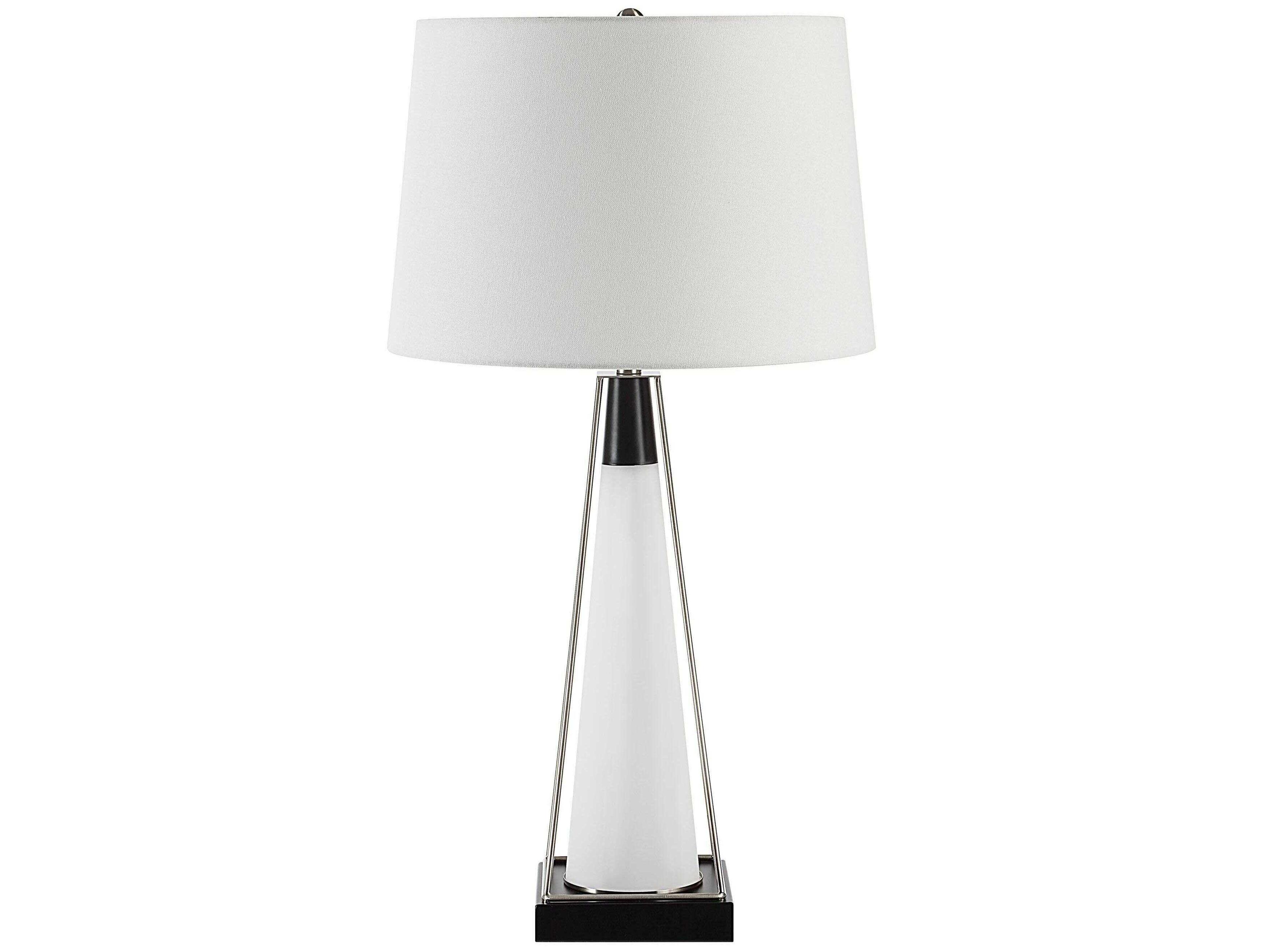 Renwil Navagio Powder Coated Frosted White Buffet Lamp