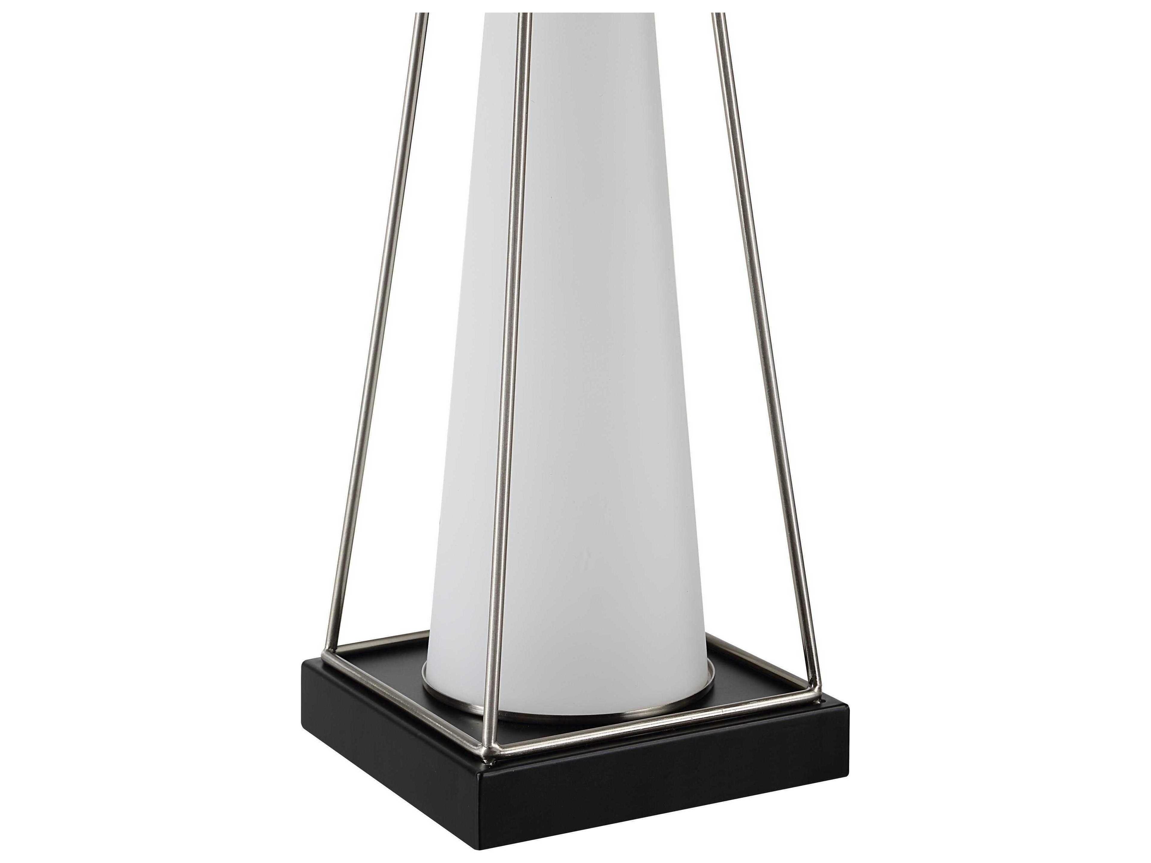 Renwil Navagio Powder Coated Frosted White Buffet Lamp