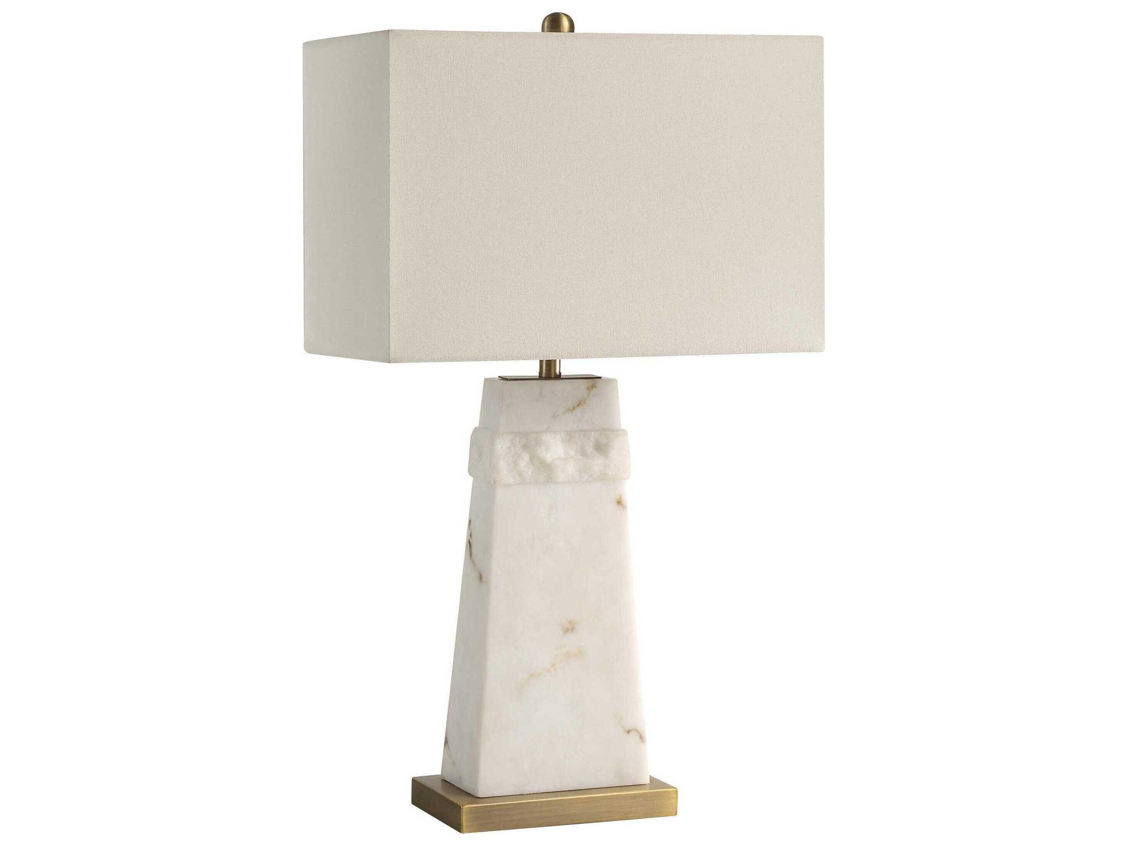 Nisrine Ivory Linen Gold Buffet Lamp