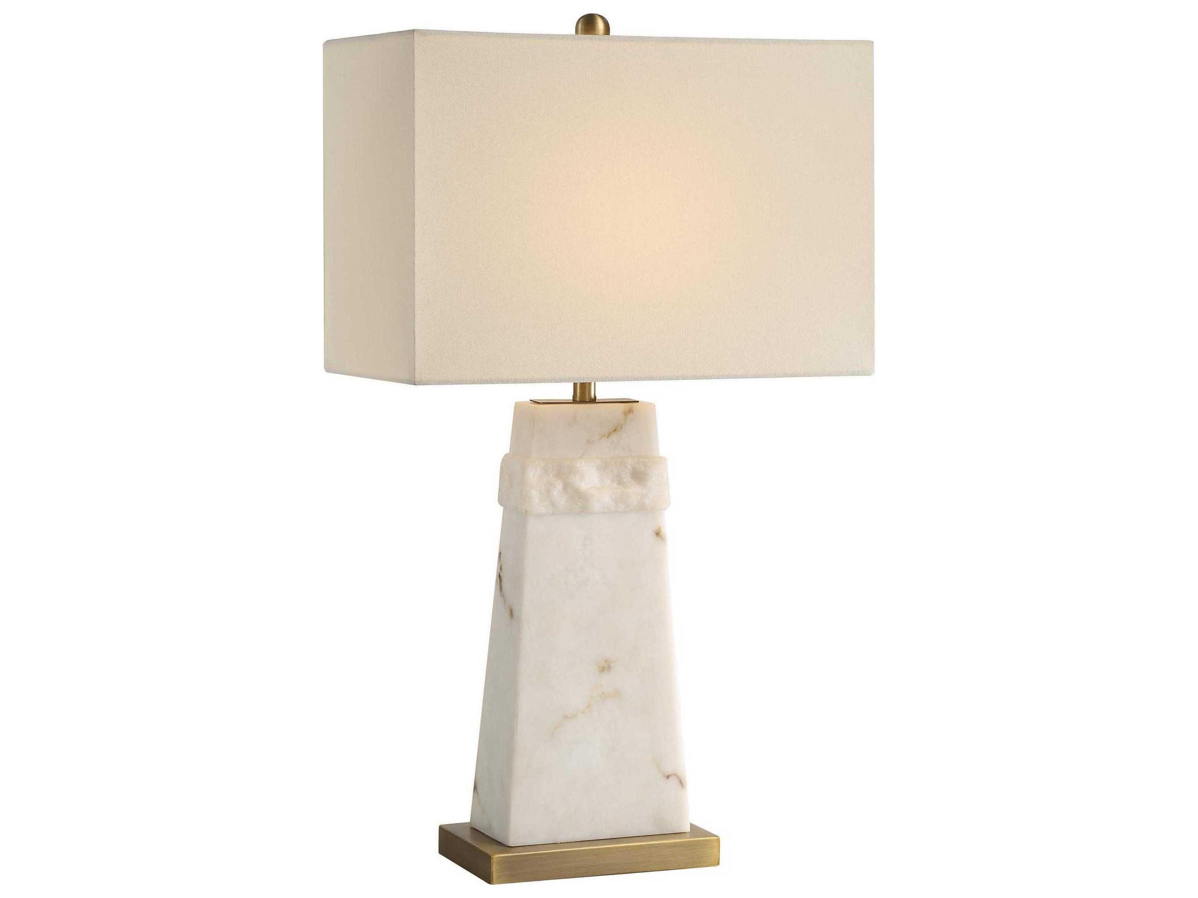 Renwil Nisrine Ivory Linen Gold Buffet Lamp