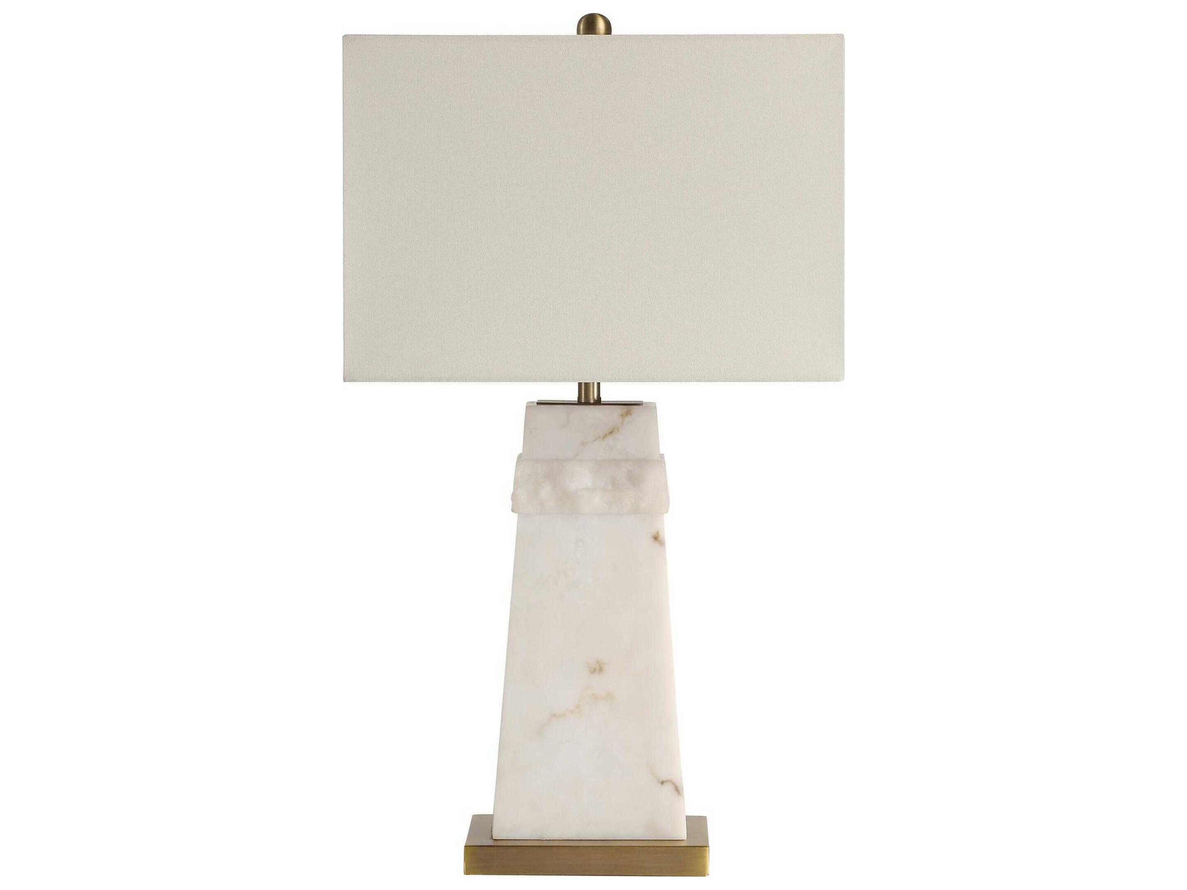 Renwil Nisrine Ivory Linen Gold Buffet Lamp