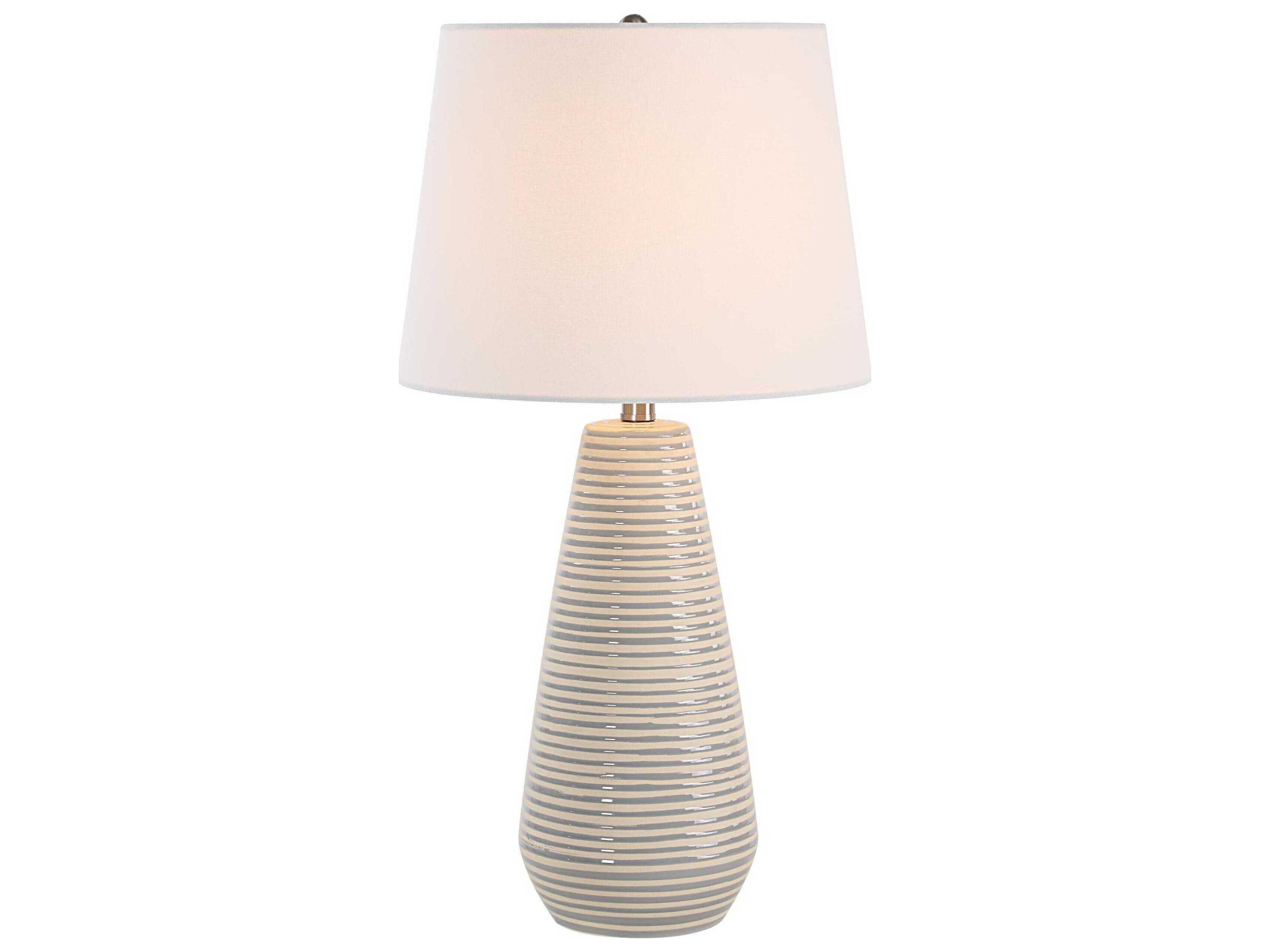 Renwil Pera Glazed Gray Ivory Buffet Lamp