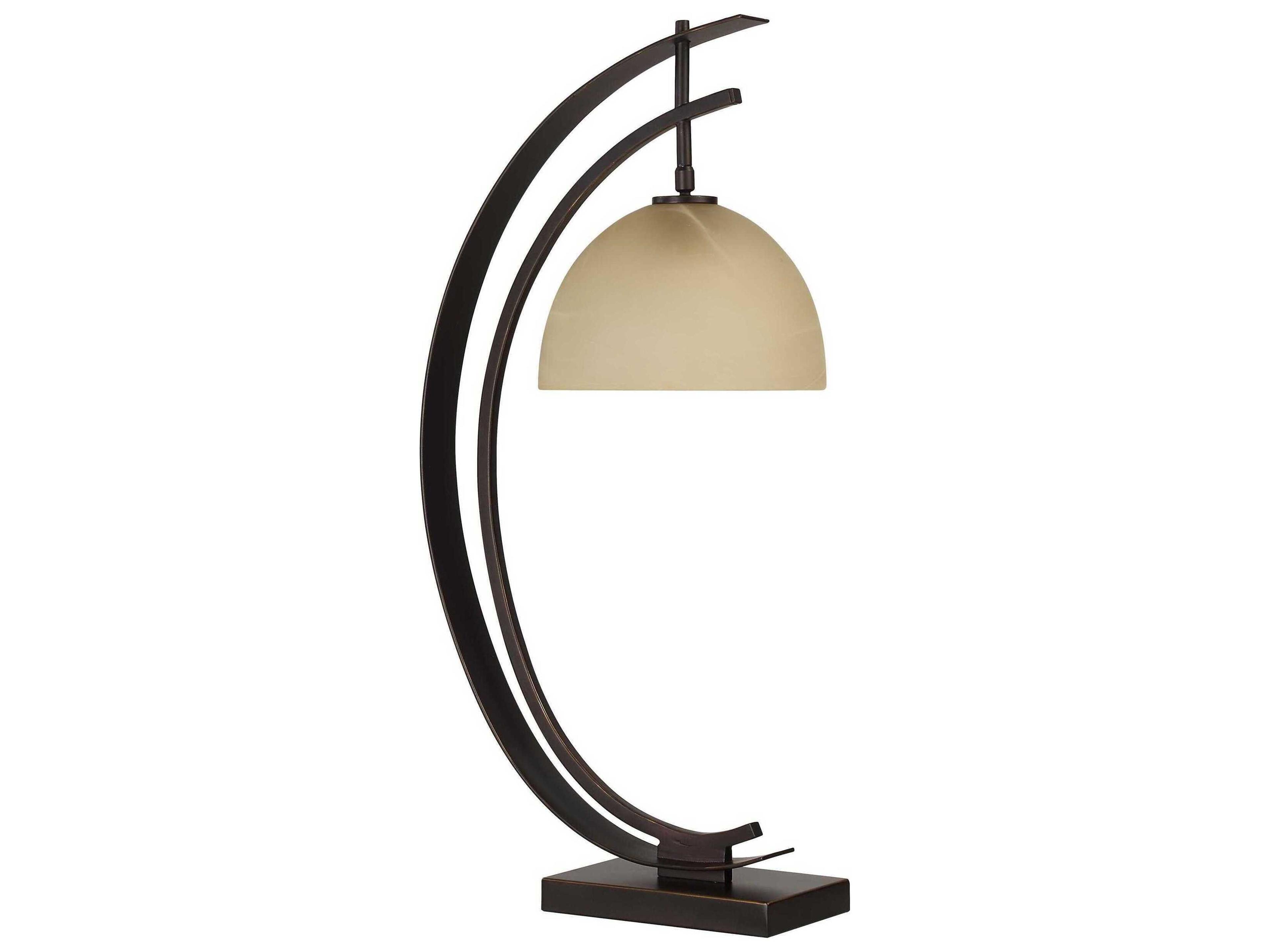Pervinca Painted Bronze Champagne Glass Desk Lamp