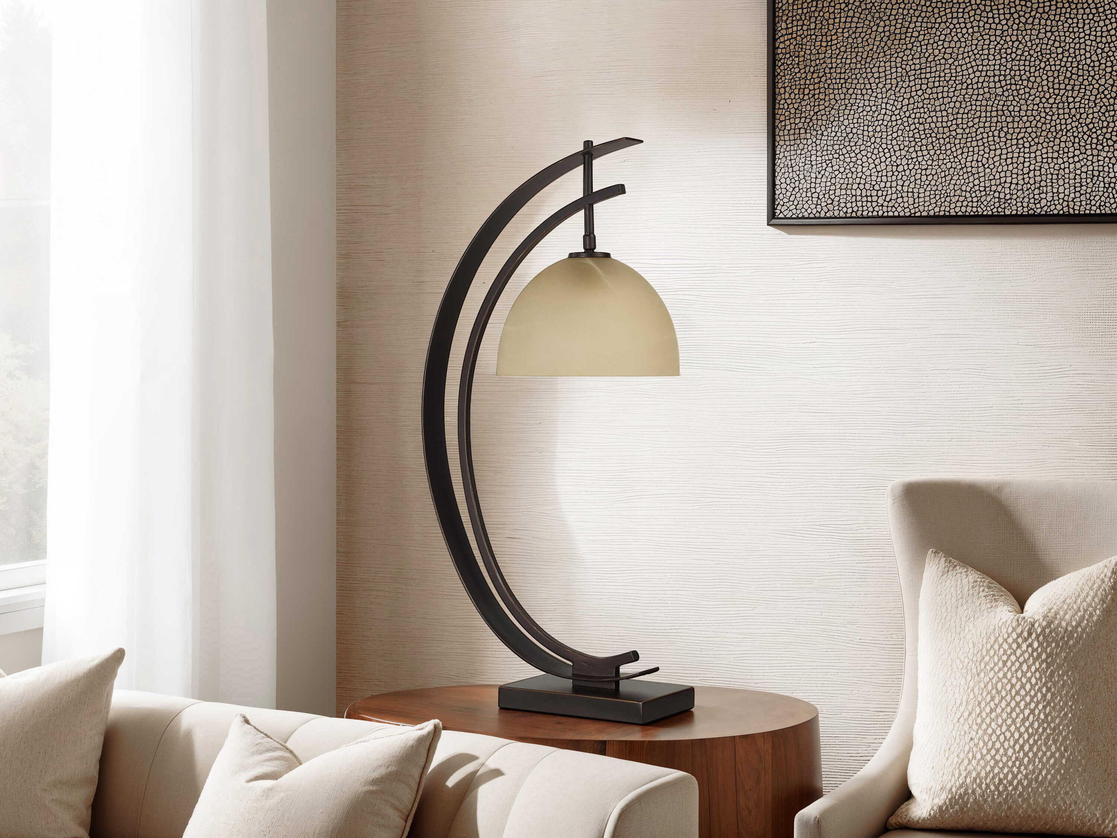 Renwil Pervinca Painted Bronze Champagne Glass Desk Lamp