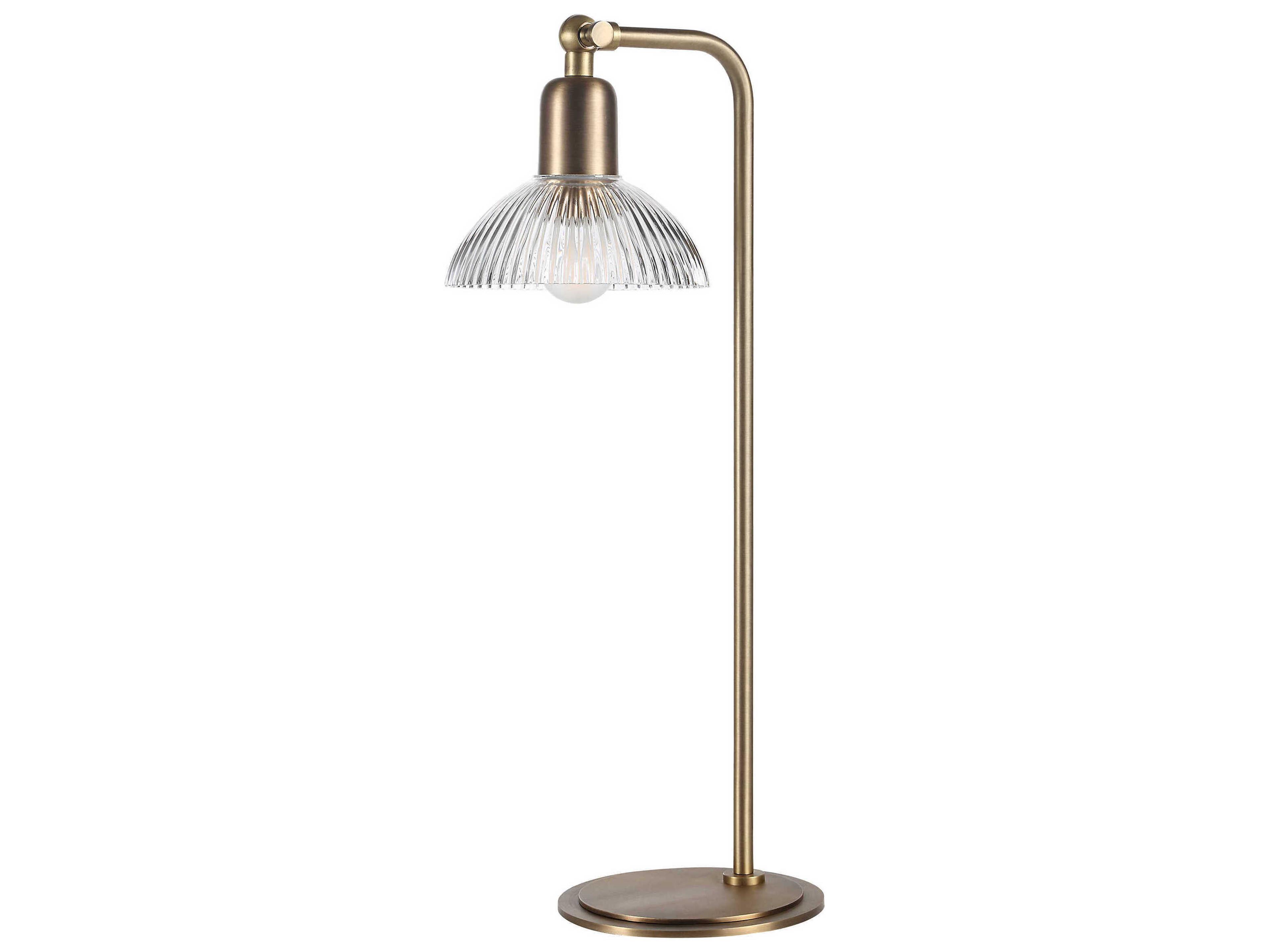 Renwil Samos Antique Brushed Brass Table Lamp