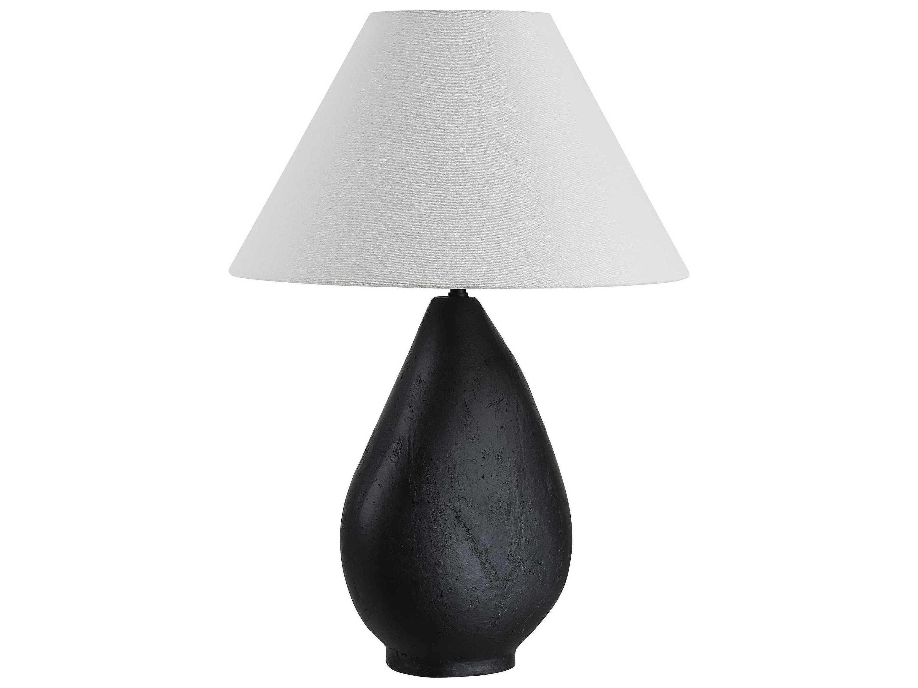 Renwil Sotiria Texture Matte Black Buffet Lamp