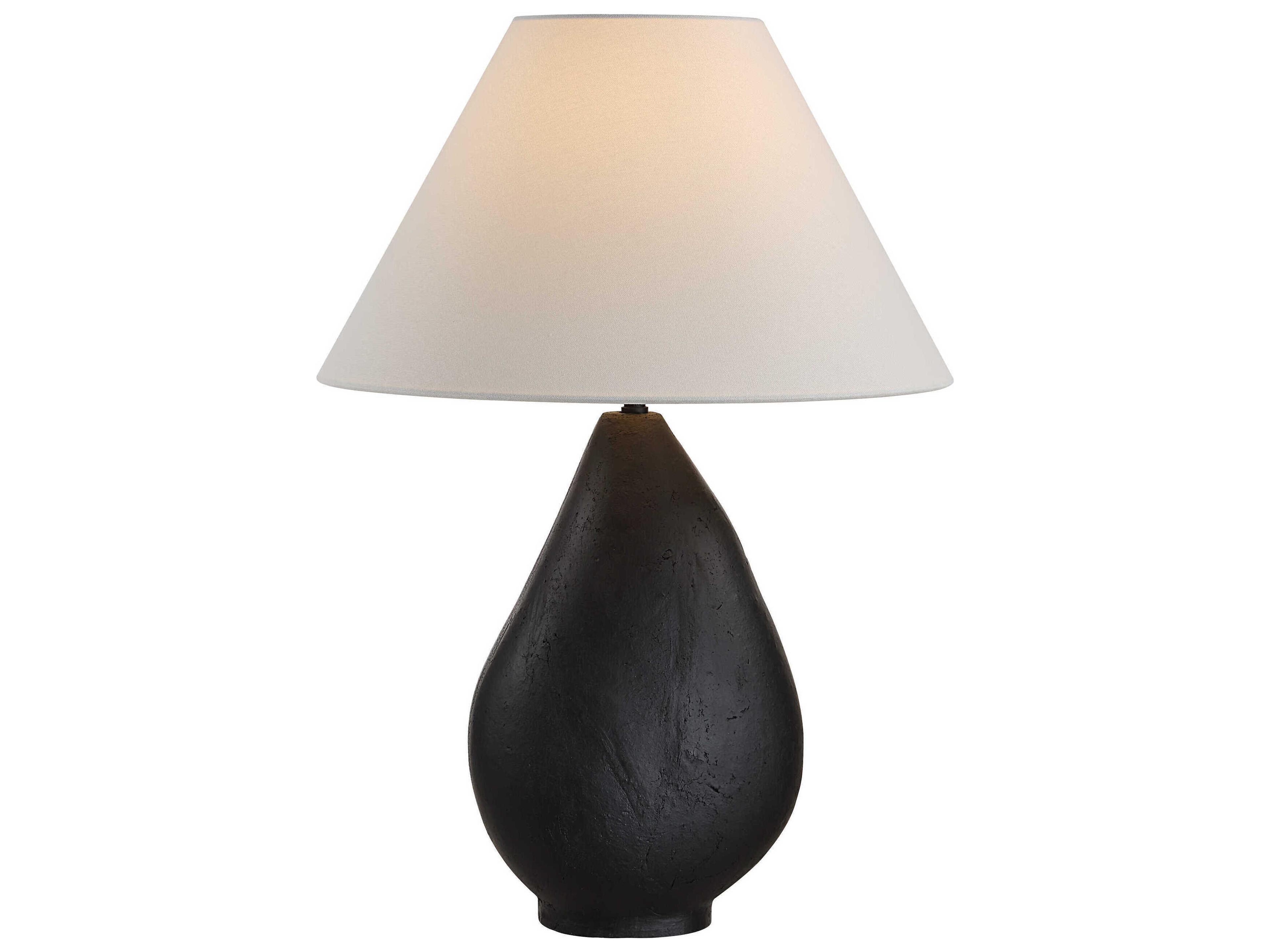 Renwil Sotiria Texture Matte Black Buffet Lamp