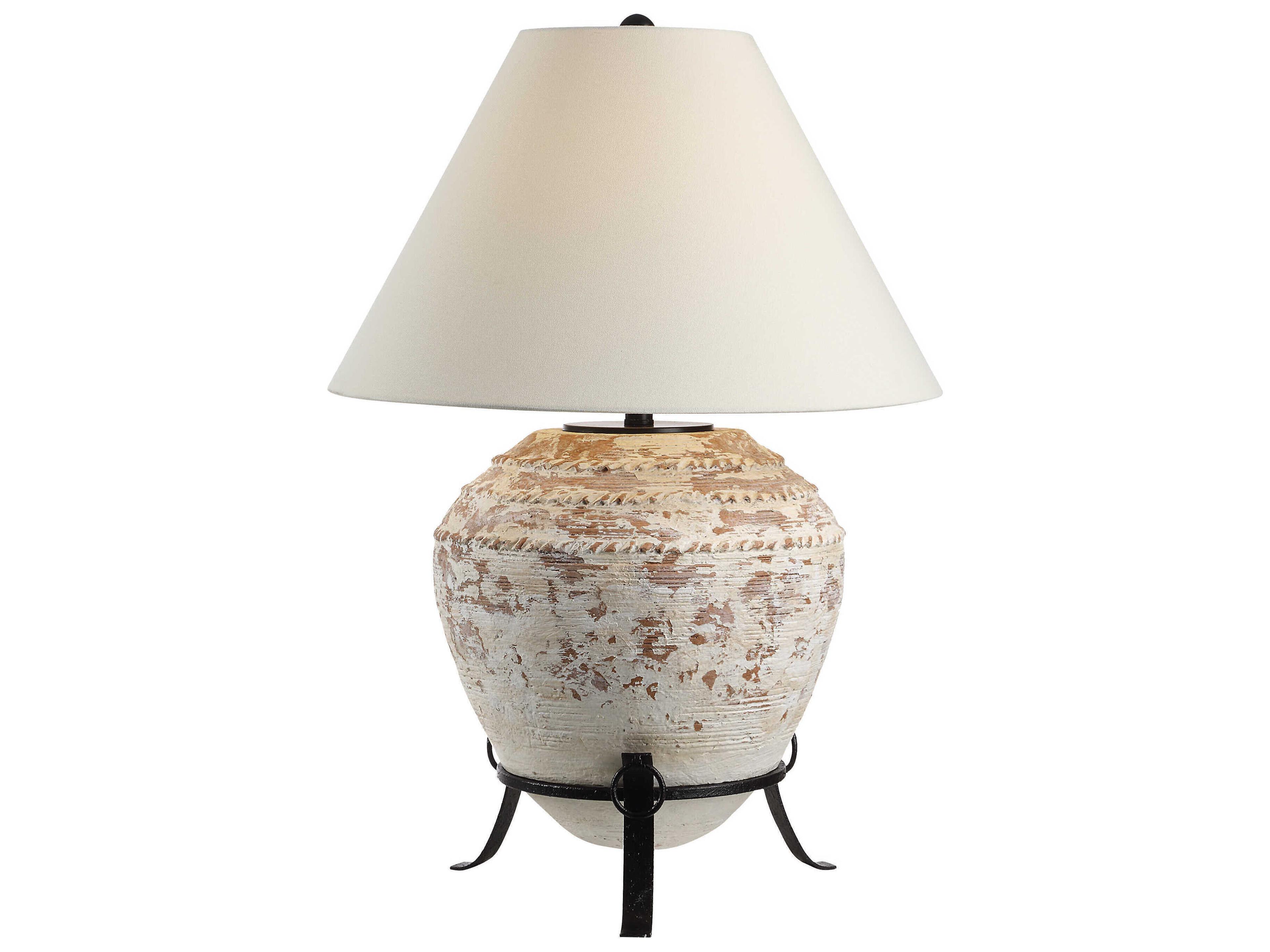Renwil Silis Off White Brown Buffet Lamp