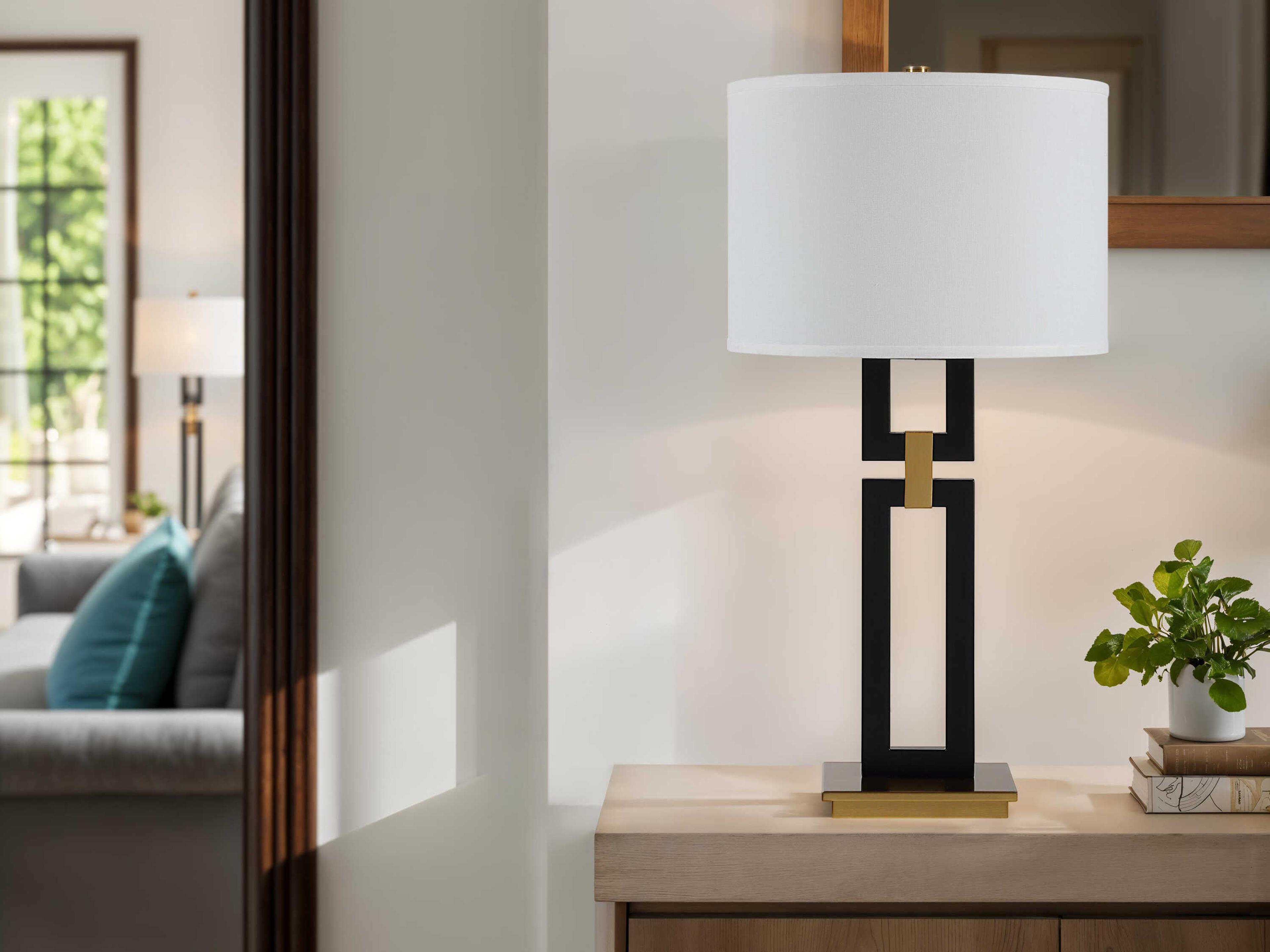 Renwil Lila Matte Black Buffet Lamp