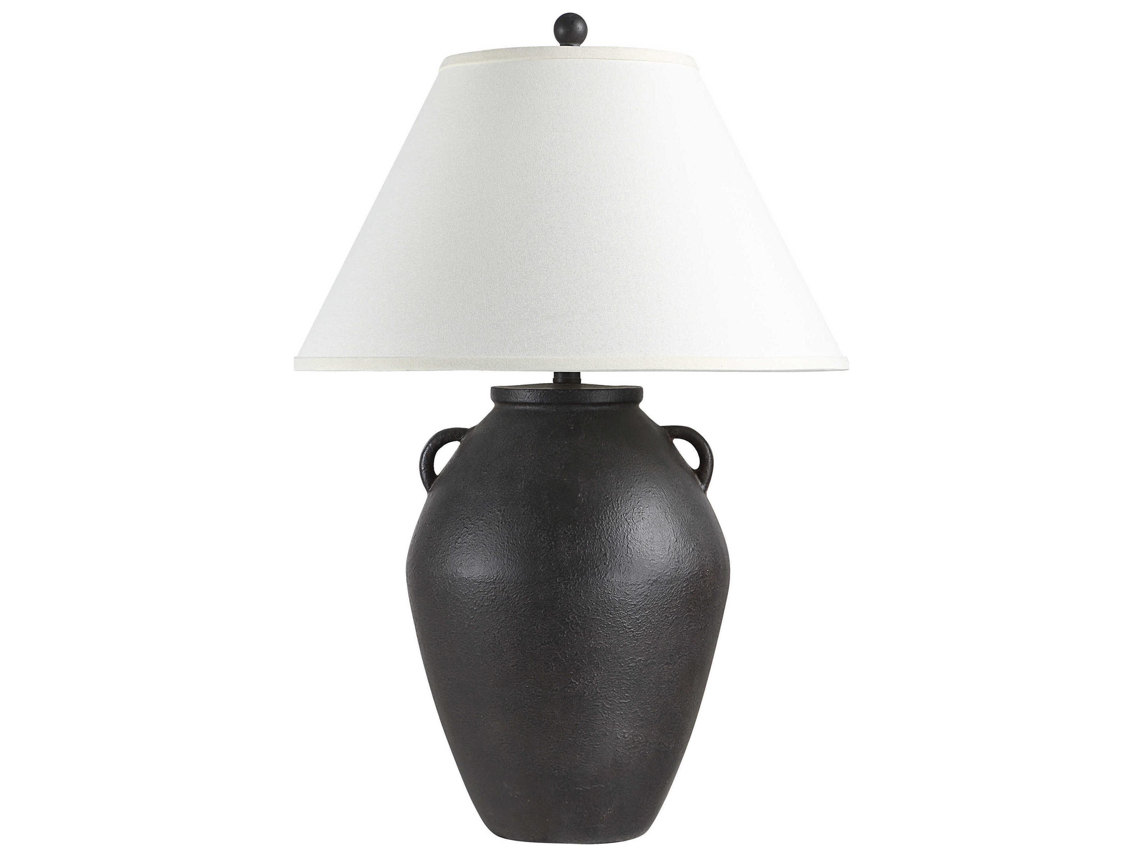 Tacta Table Lamp in Hand-Painted Dark Brown