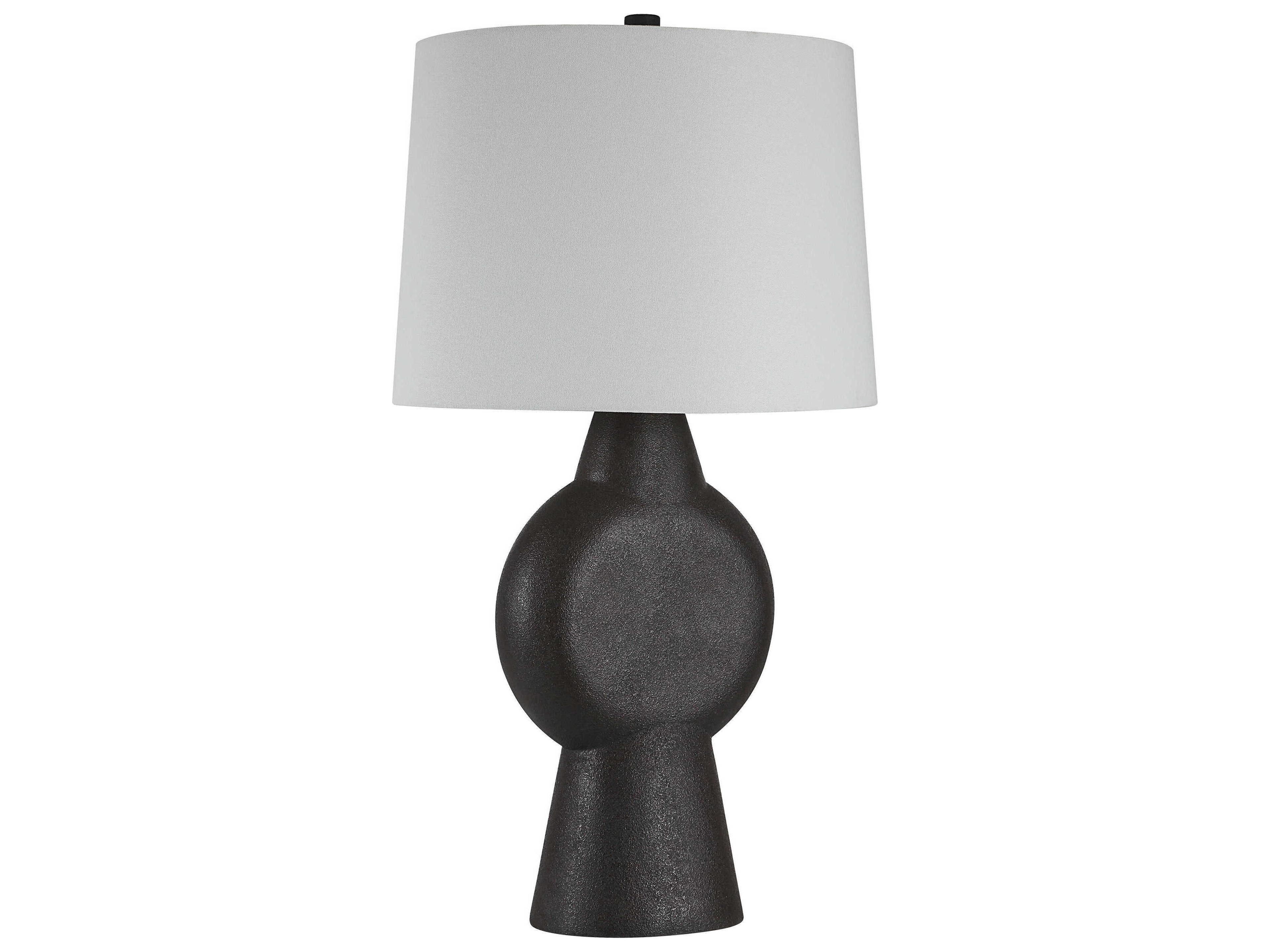 Renwil Fierra Stone Black Buffet Lamp