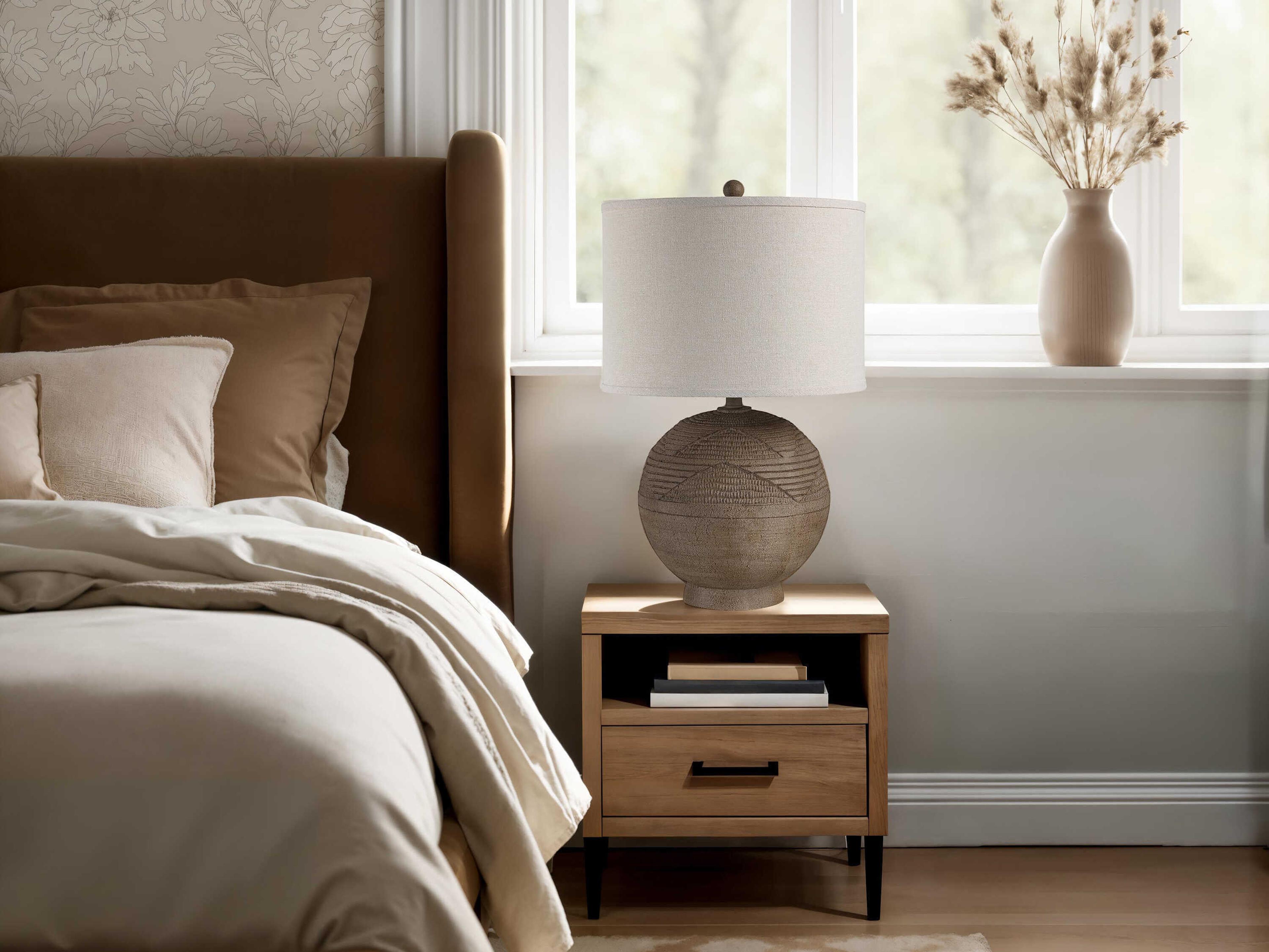 Renwil Malya Textured Brown Buffet Lamp