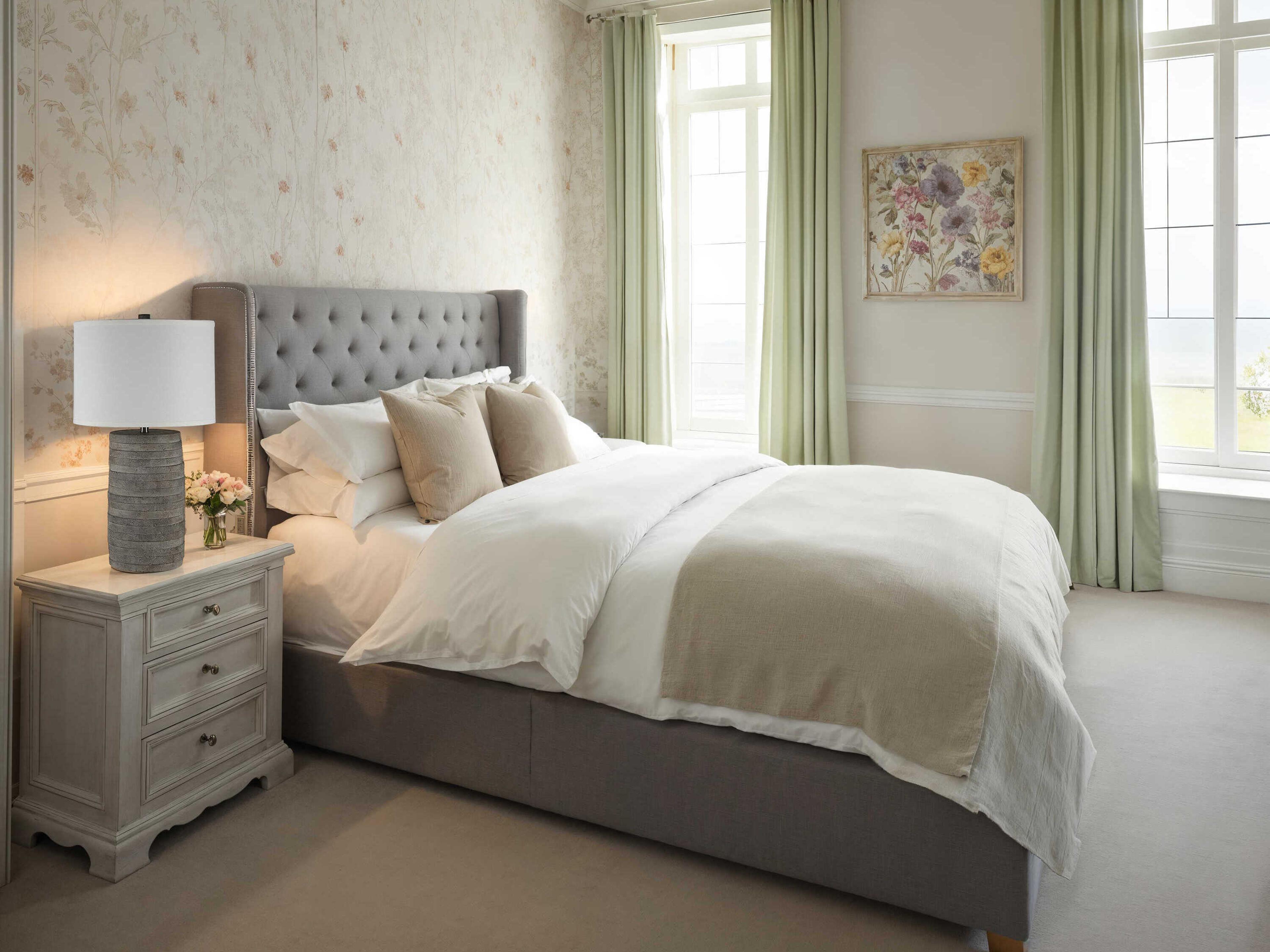 Renwil Whalen Warm Charcoal Grey Buffet Lamp