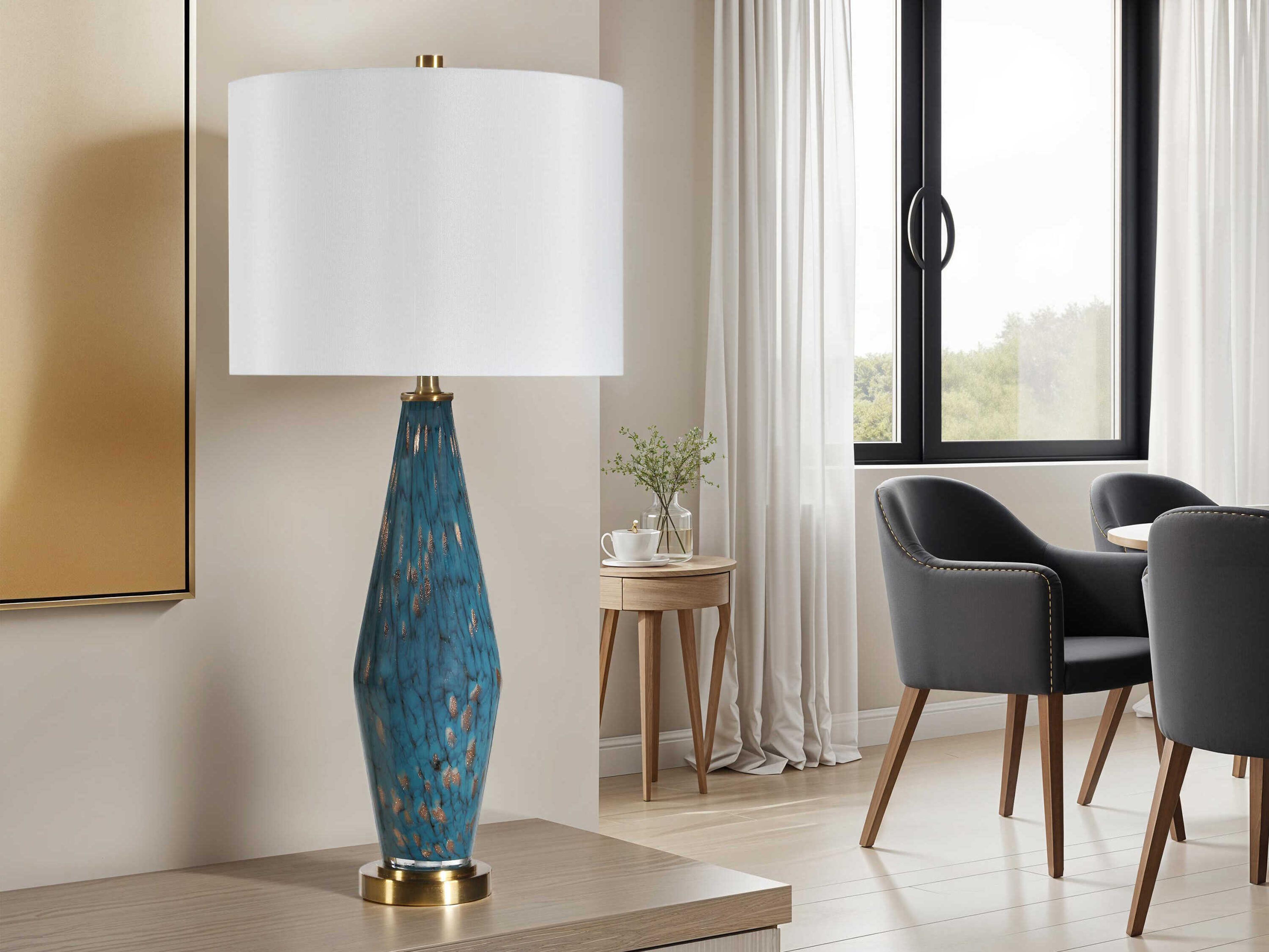 Renwil Milo Blue Buffet Lamp