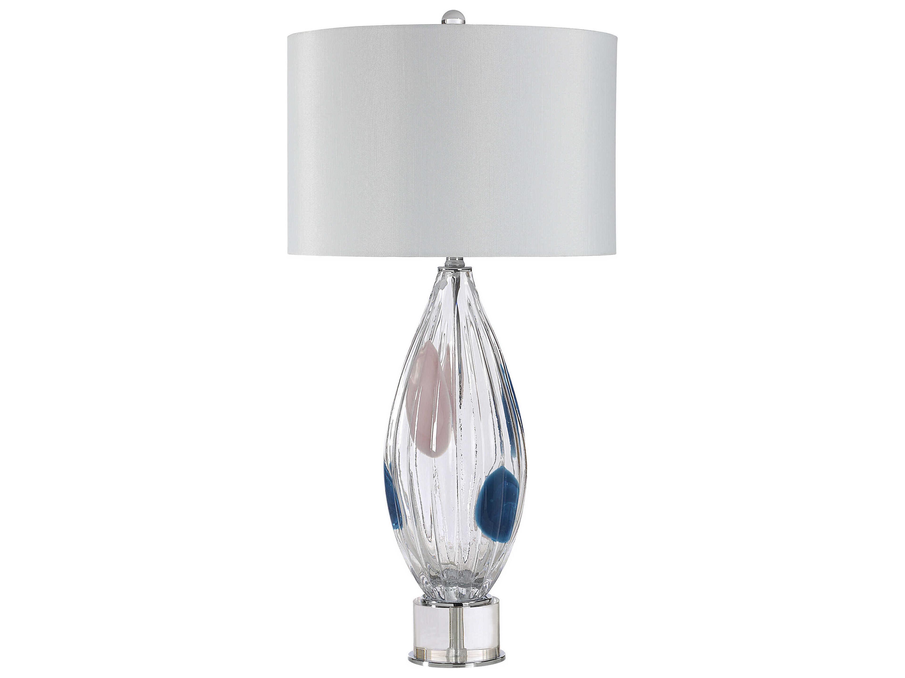 Renwil Luxor Clear Blue Buffet Lamp
