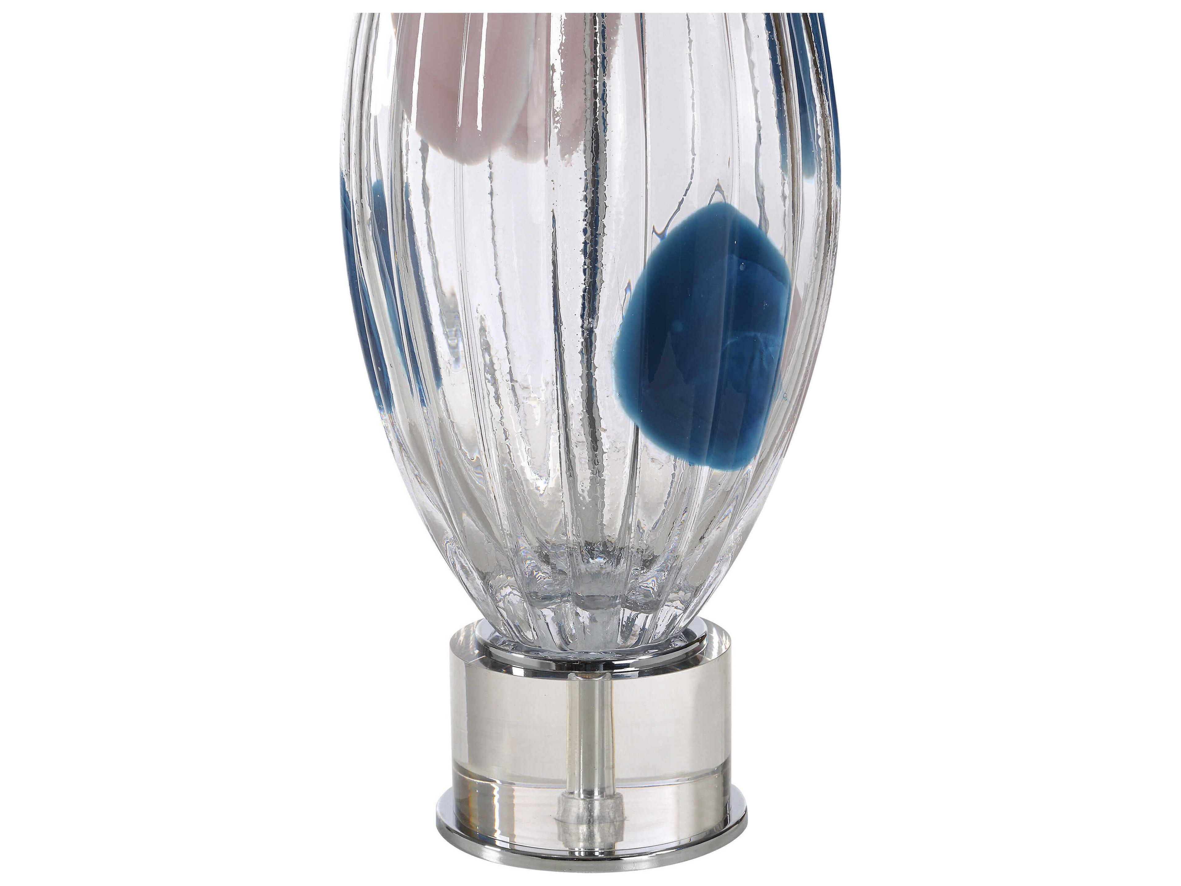 Renwil Luxor Clear Blue Buffet Lamp