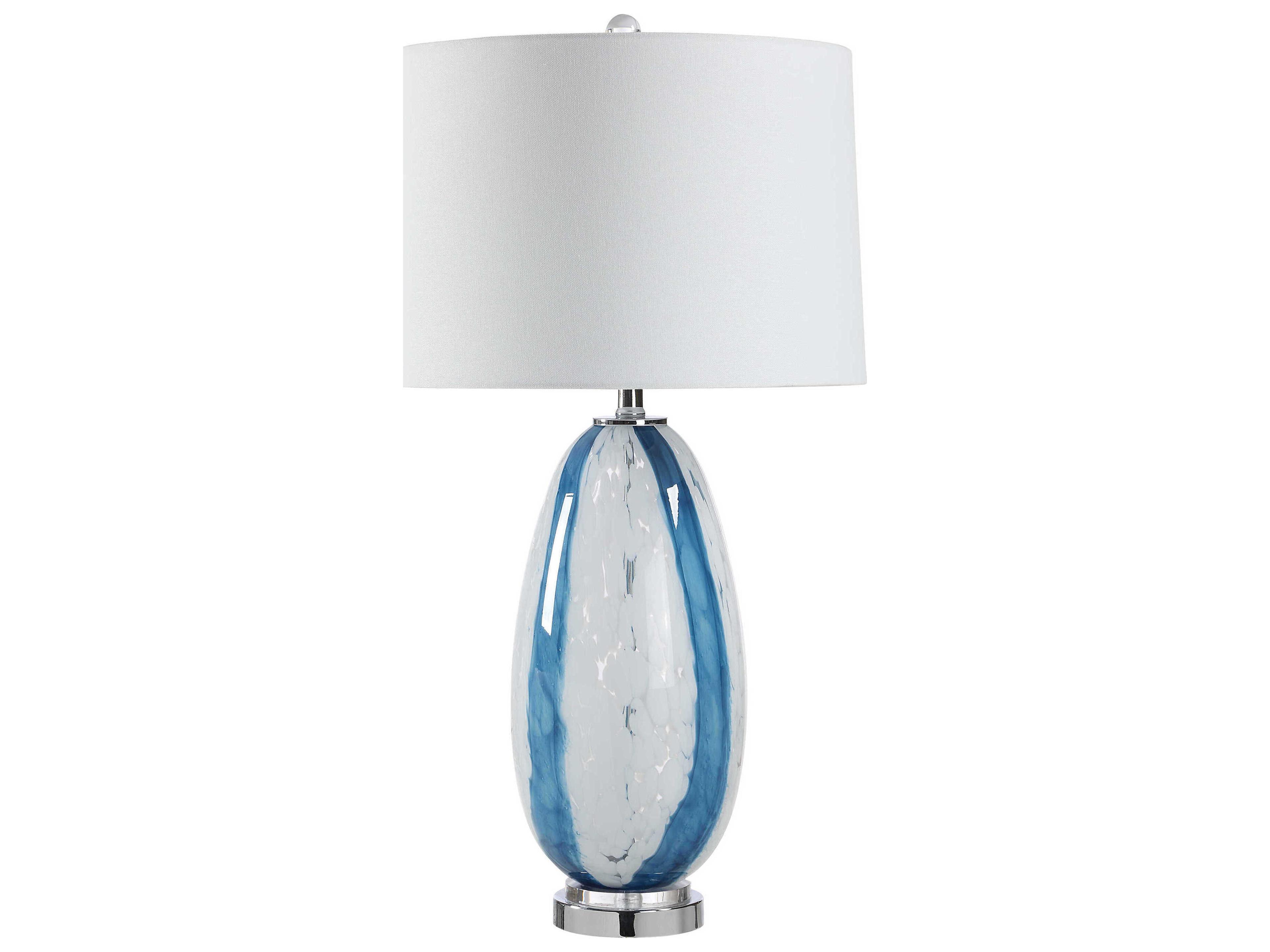 Renwil Solis Clear Blue Buffet Lamp