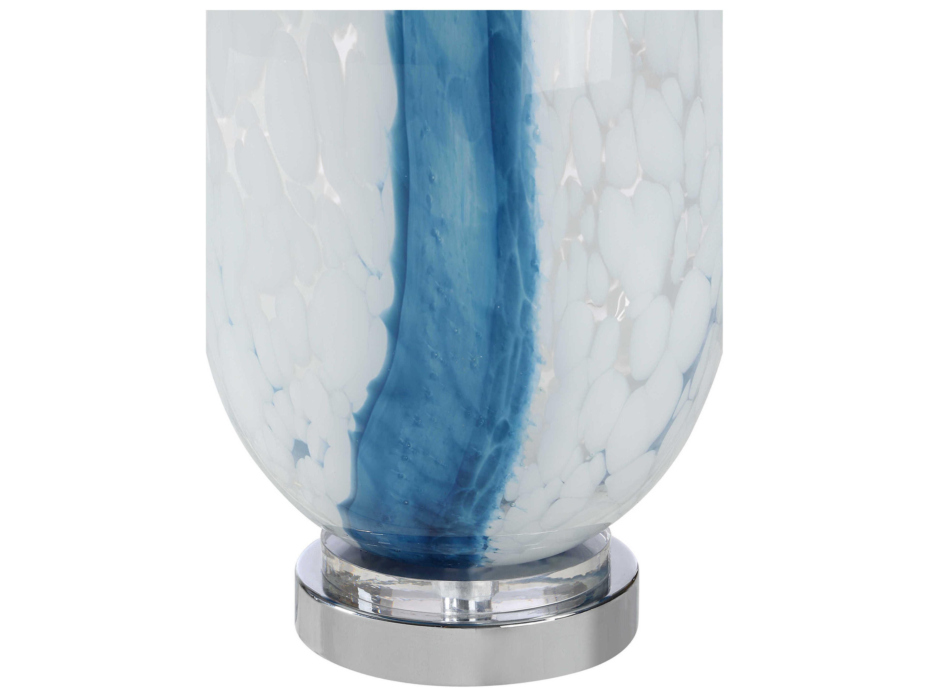Renwil Solis Clear Blue Buffet Lamp