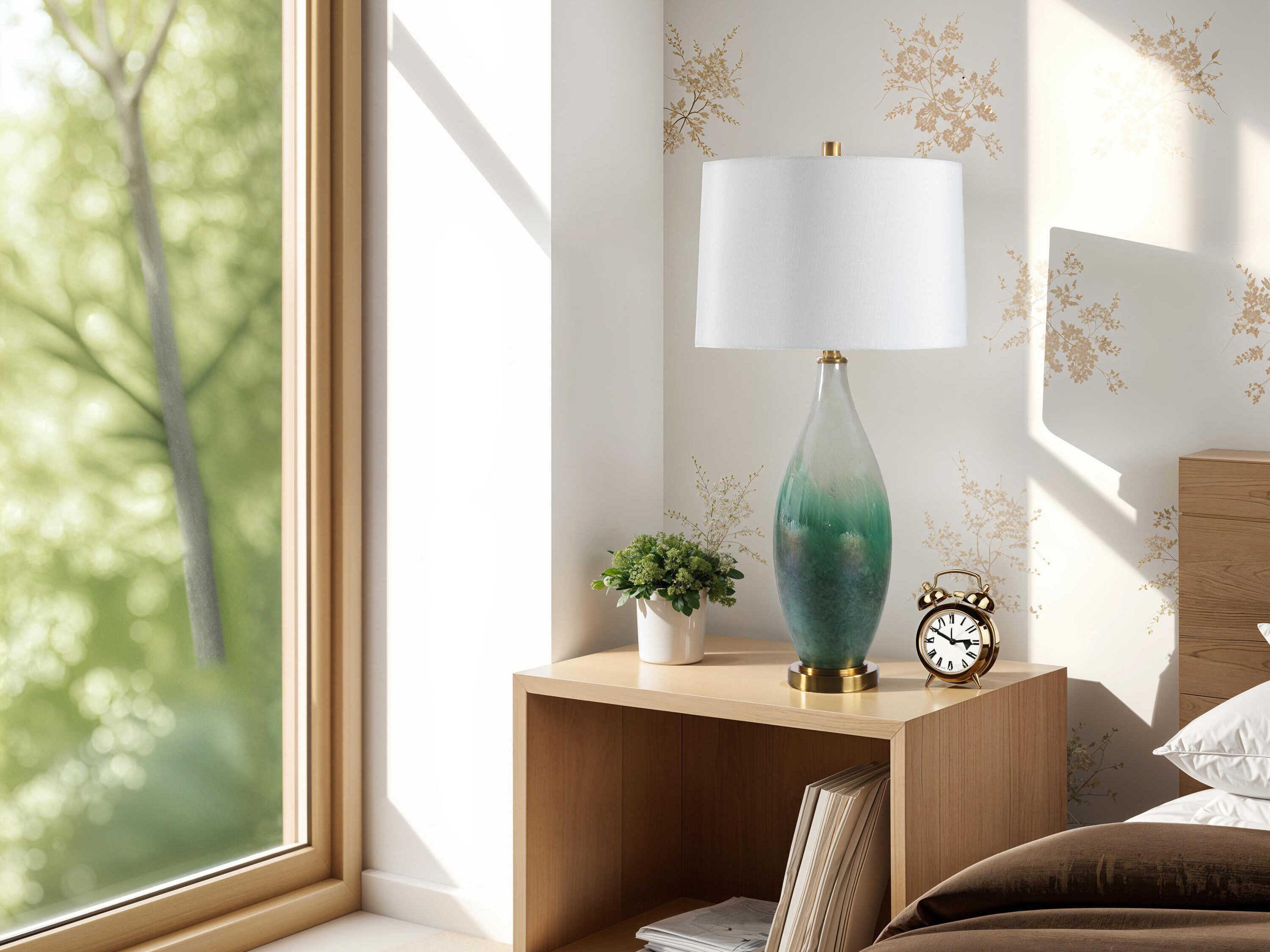 Renwil Wave Green Buffet Lamp