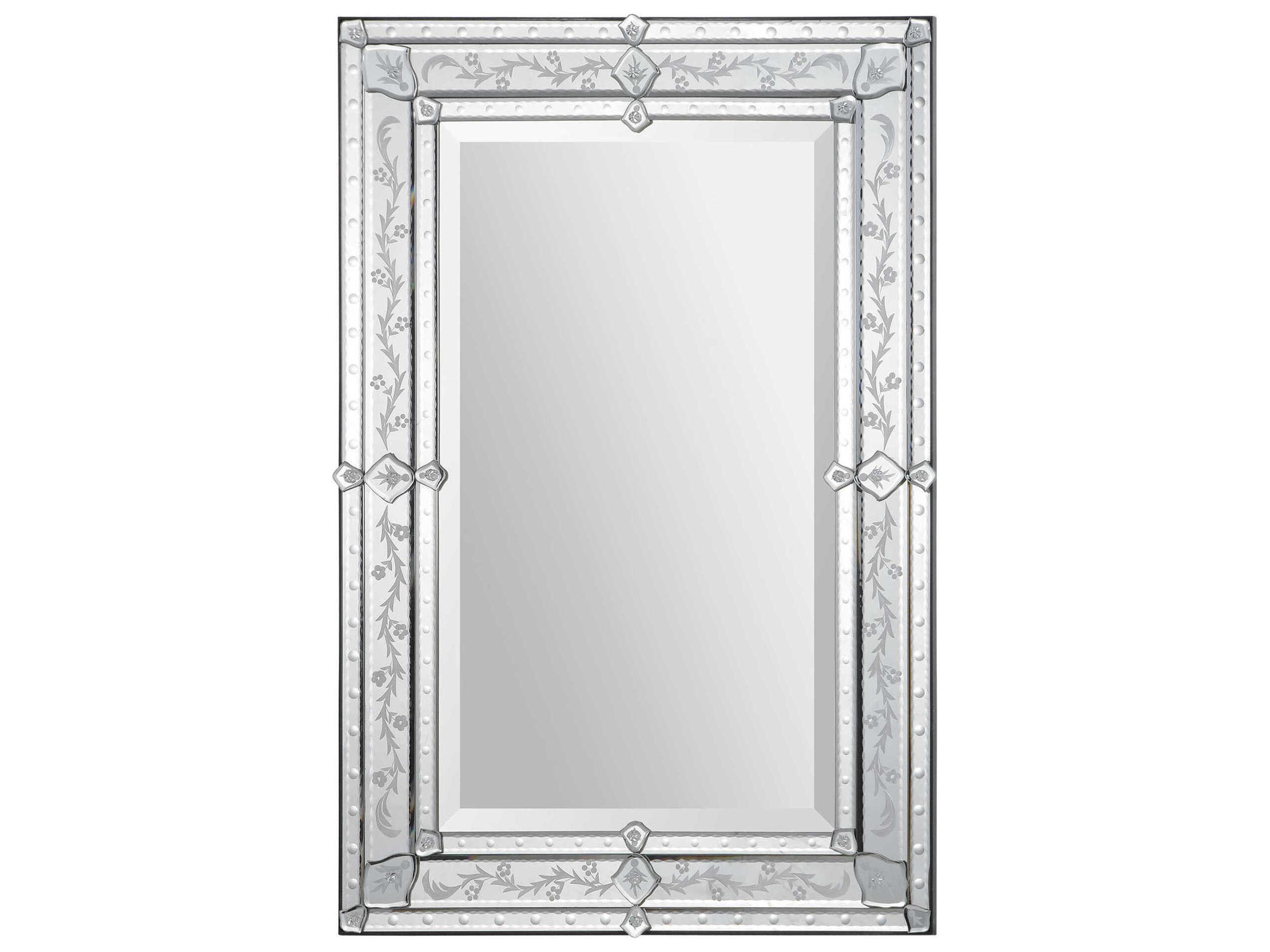 Vincenzo Wall Mirror Venetian Etched Rectangular