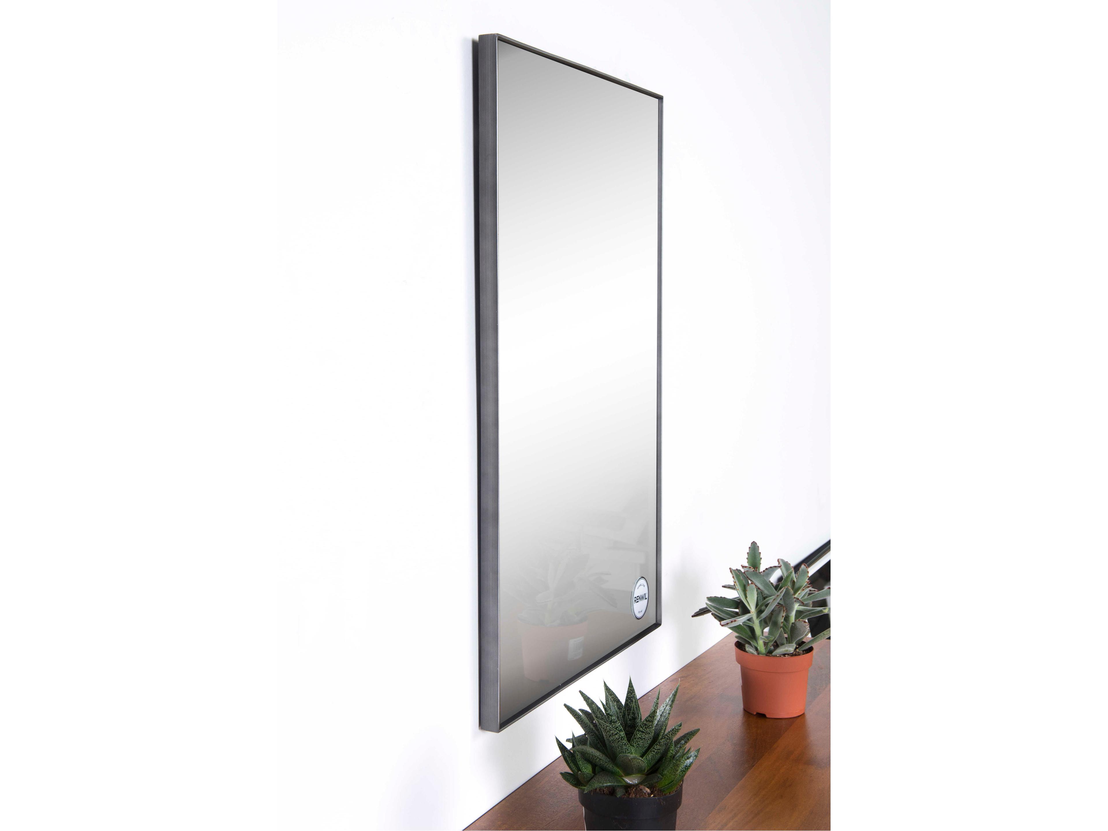 Renwil Vale Charcoal Grey Rectangular Wall Mirror