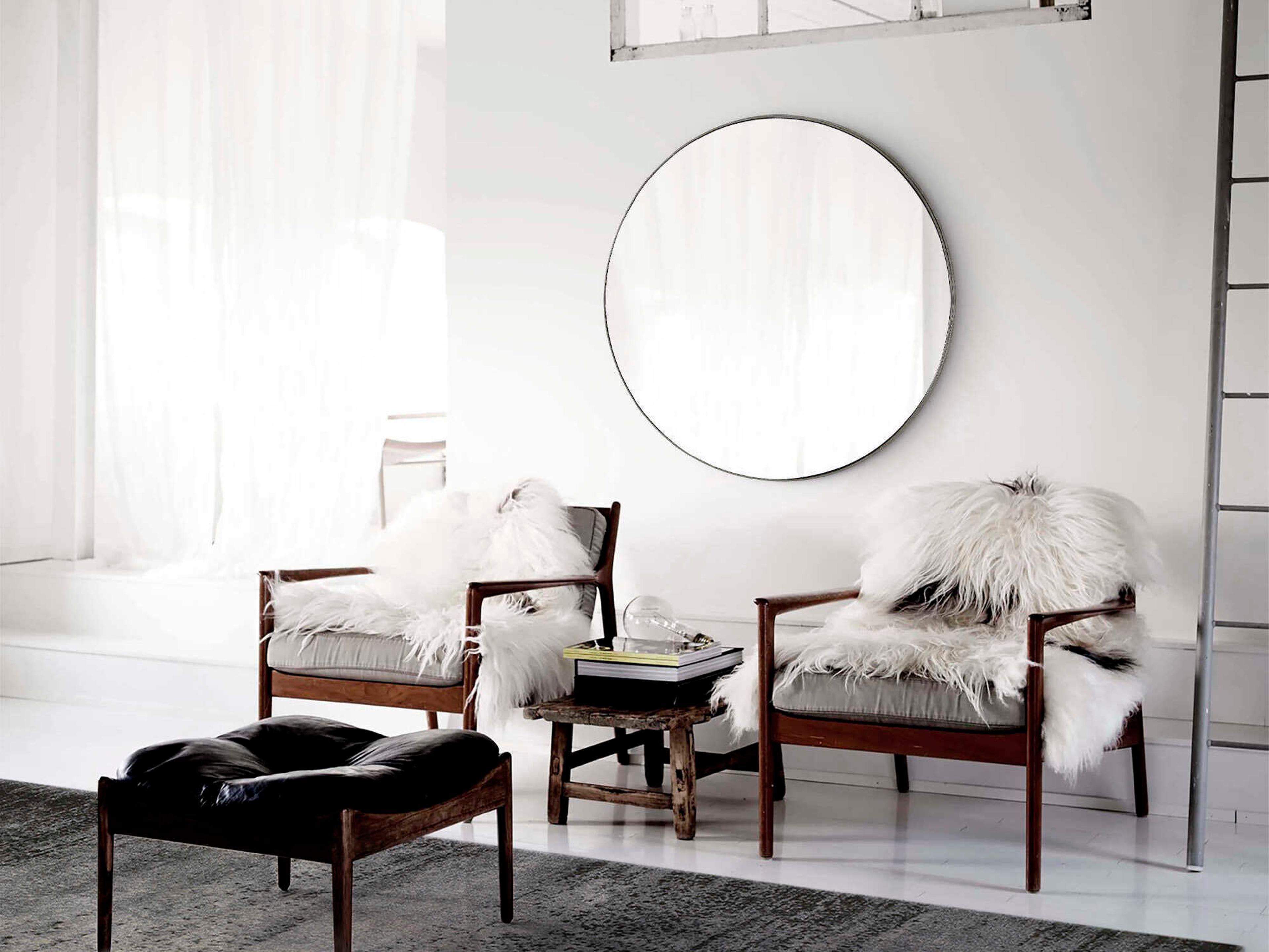 Renwil Glen Raw Iron Round Wall Mirror