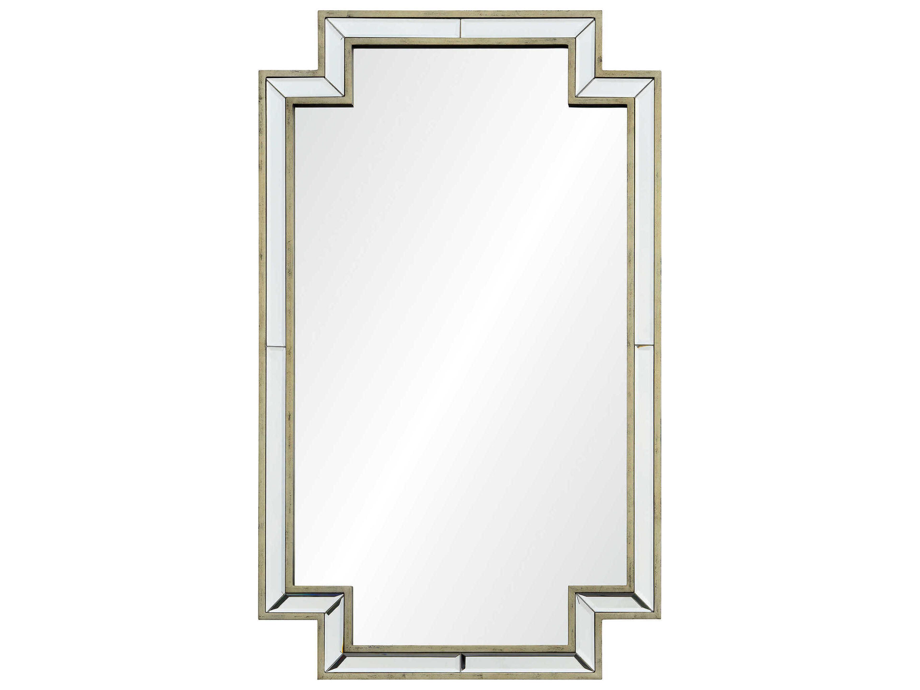 Raton Champagne Silver Rectangular Wall Mirror