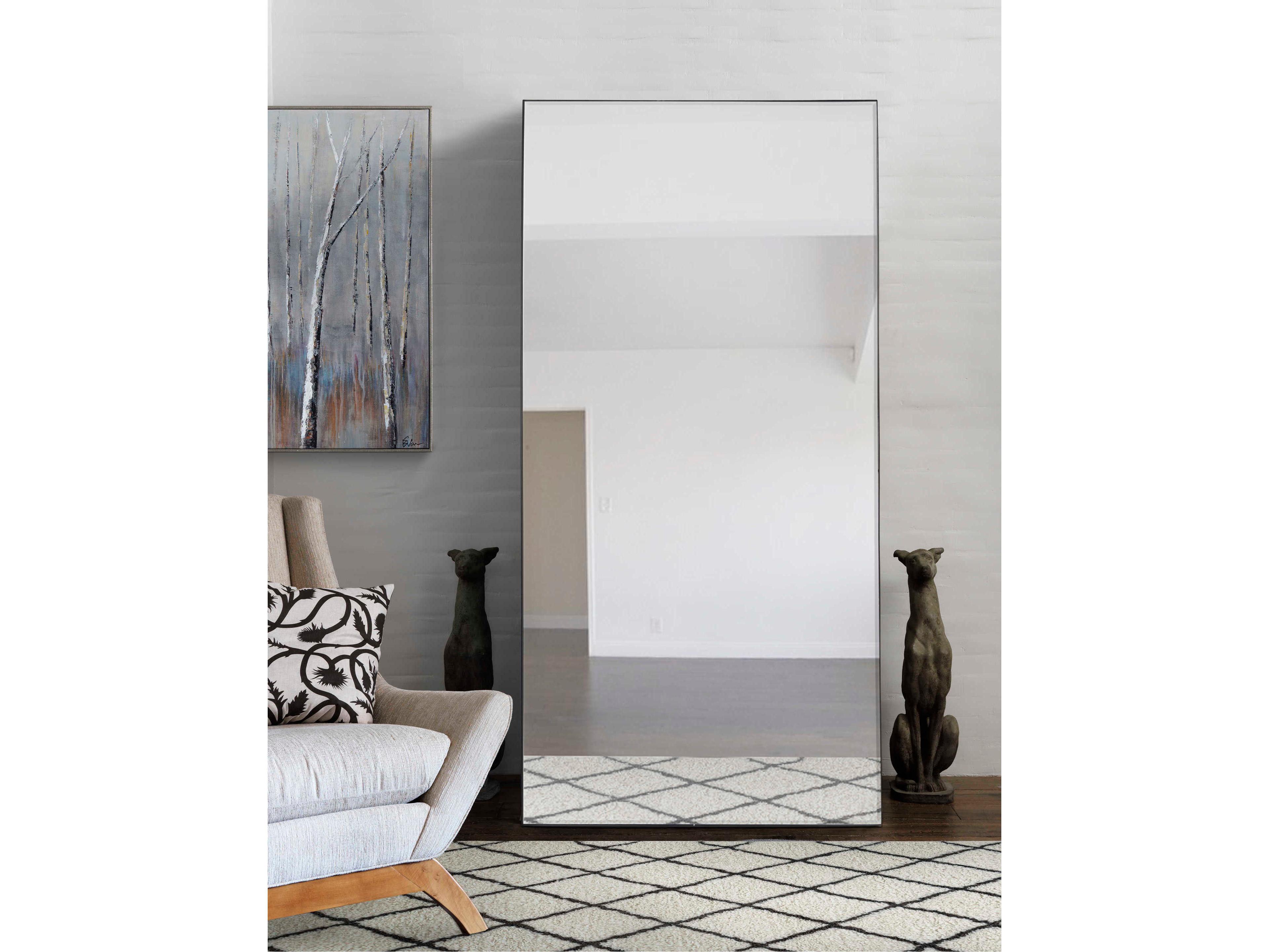 Renwil Trilo Black Rectangular Wall Mirror