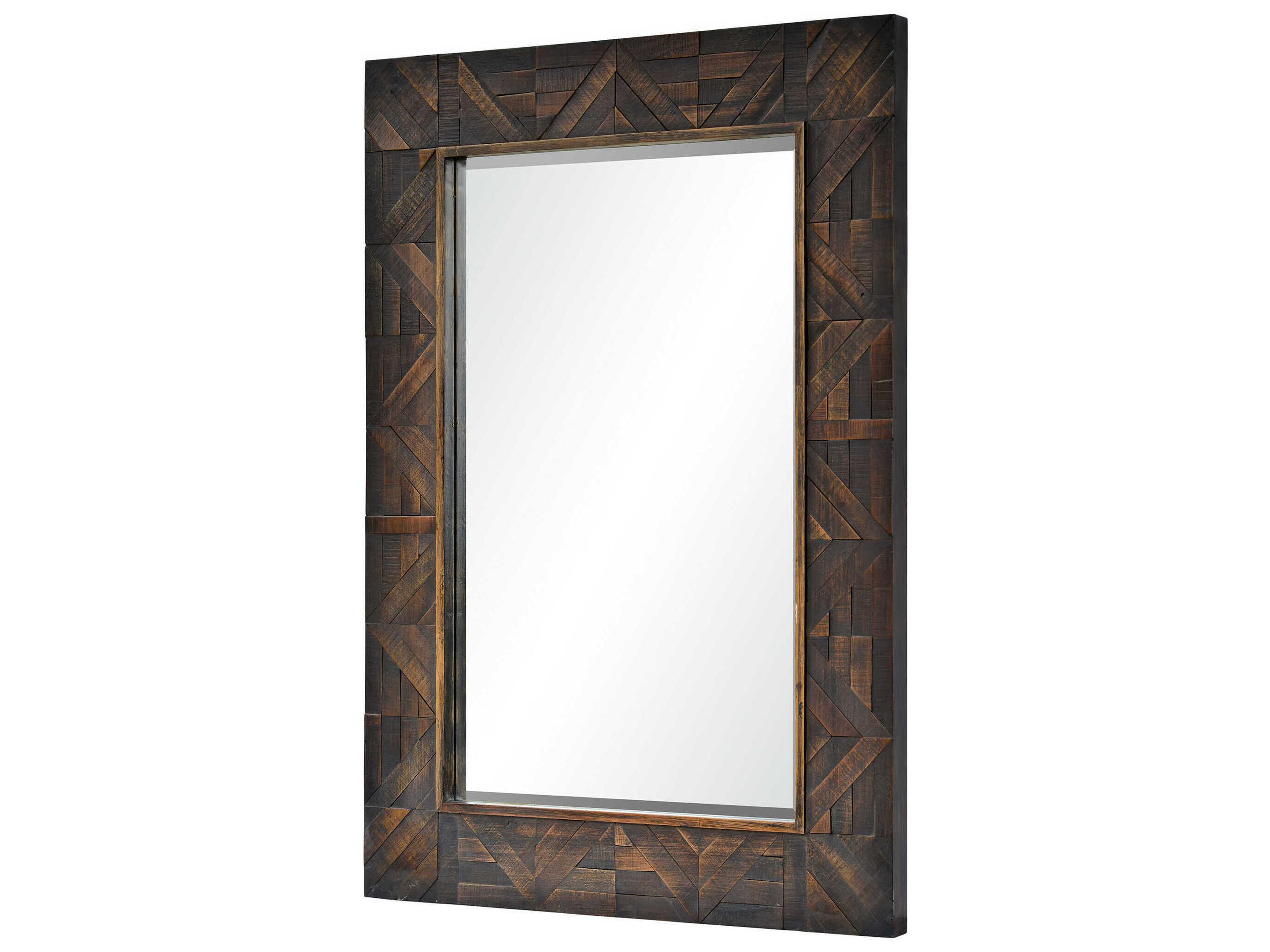 Renwil Madden Dark Brown Rectangular Wall Mirror