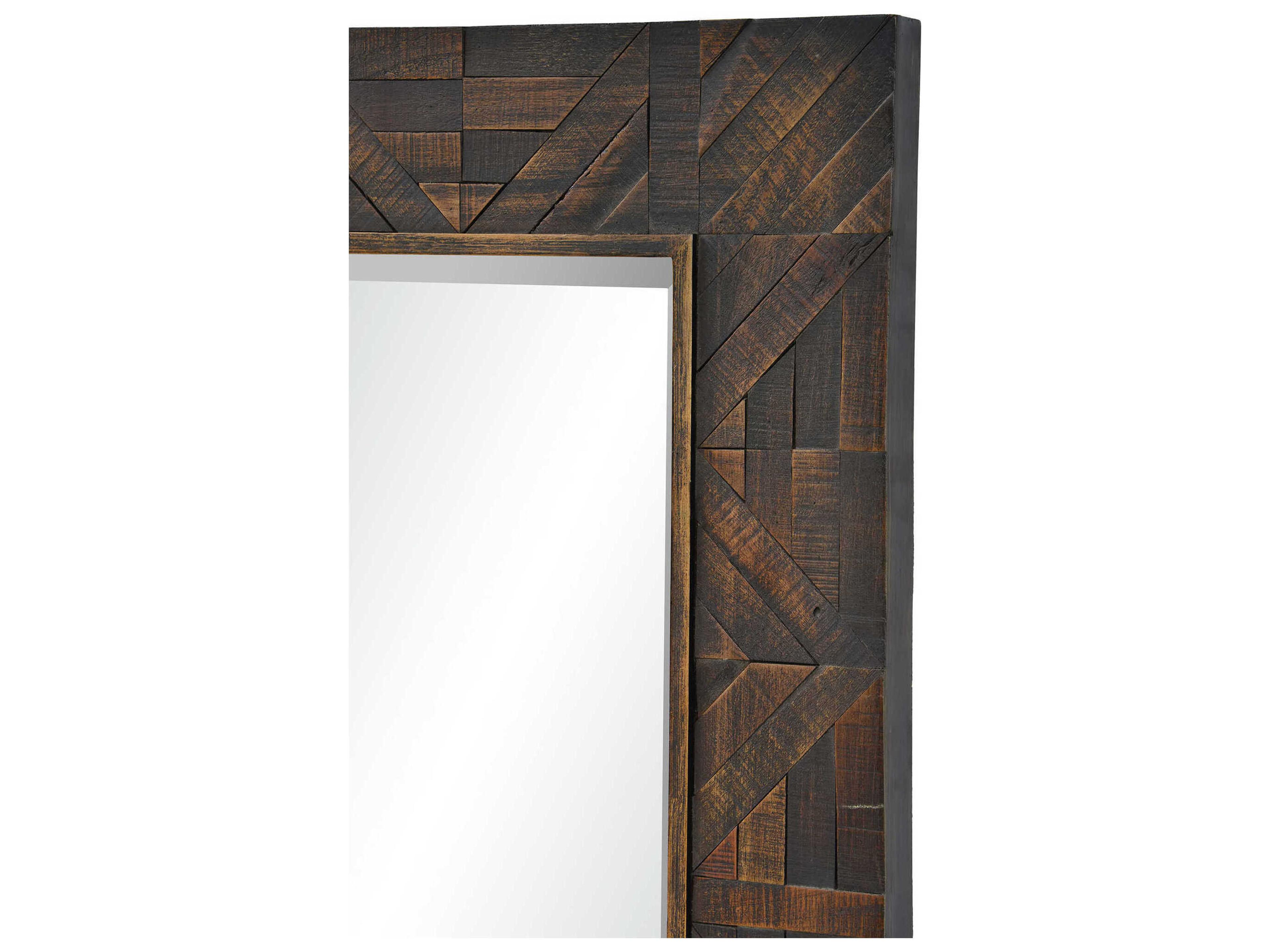 Renwil Madden Dark Brown Rectangular Wall Mirror