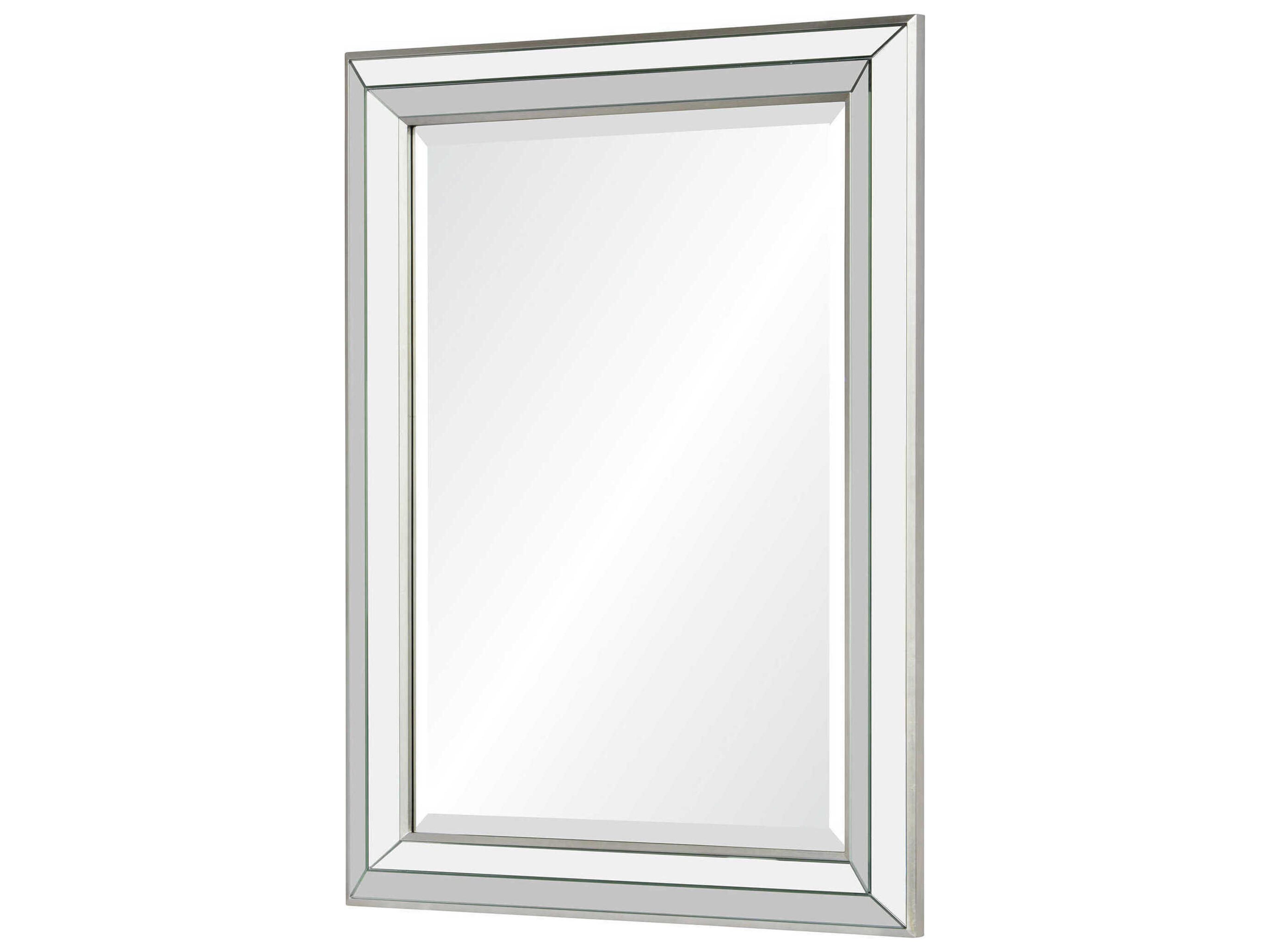 Renwil Hawkwell Sliver Leaf Rectangular Wall Mirror