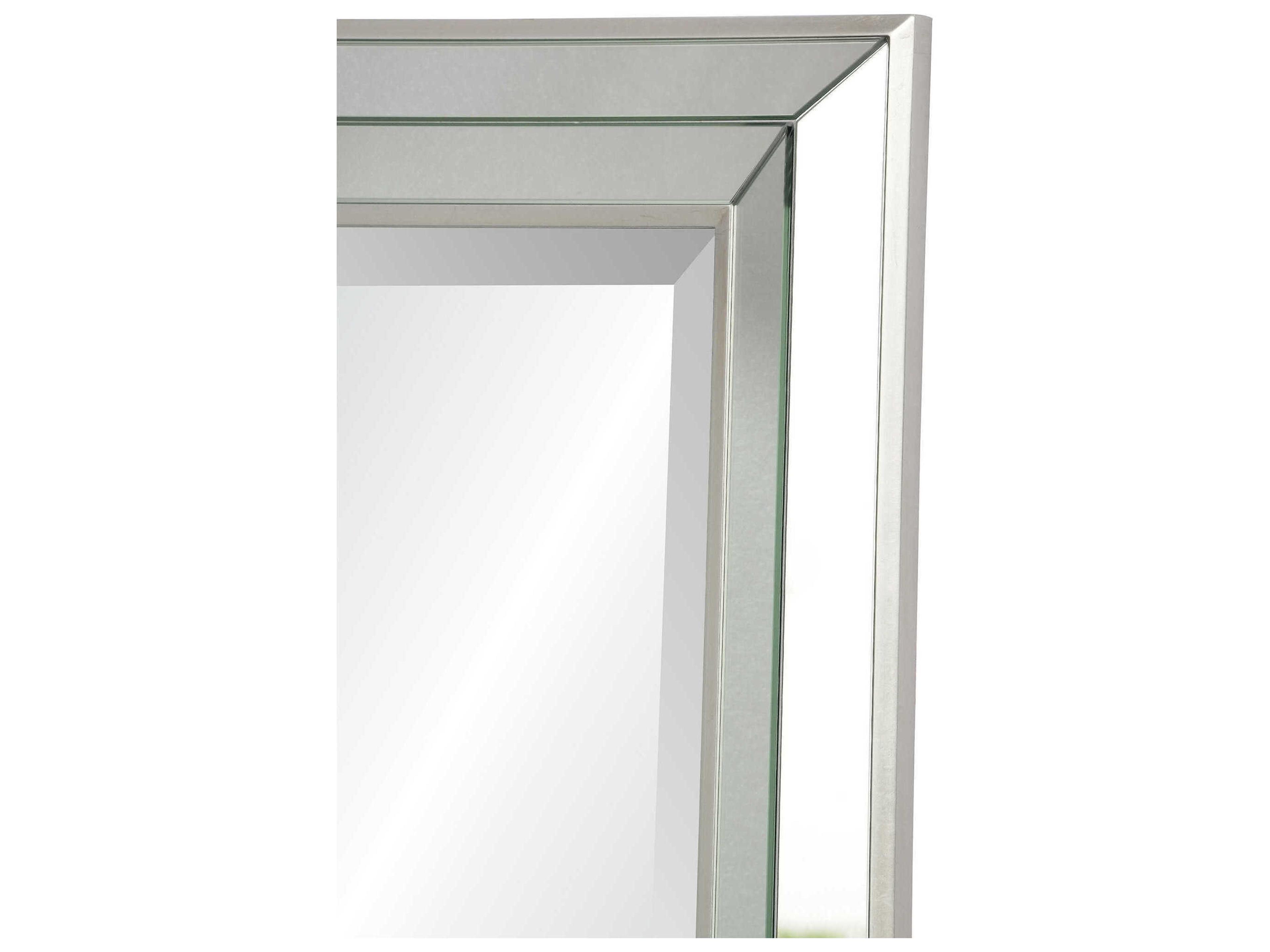 Renwil Hawkwell Sliver Leaf Rectangular Wall Mirror