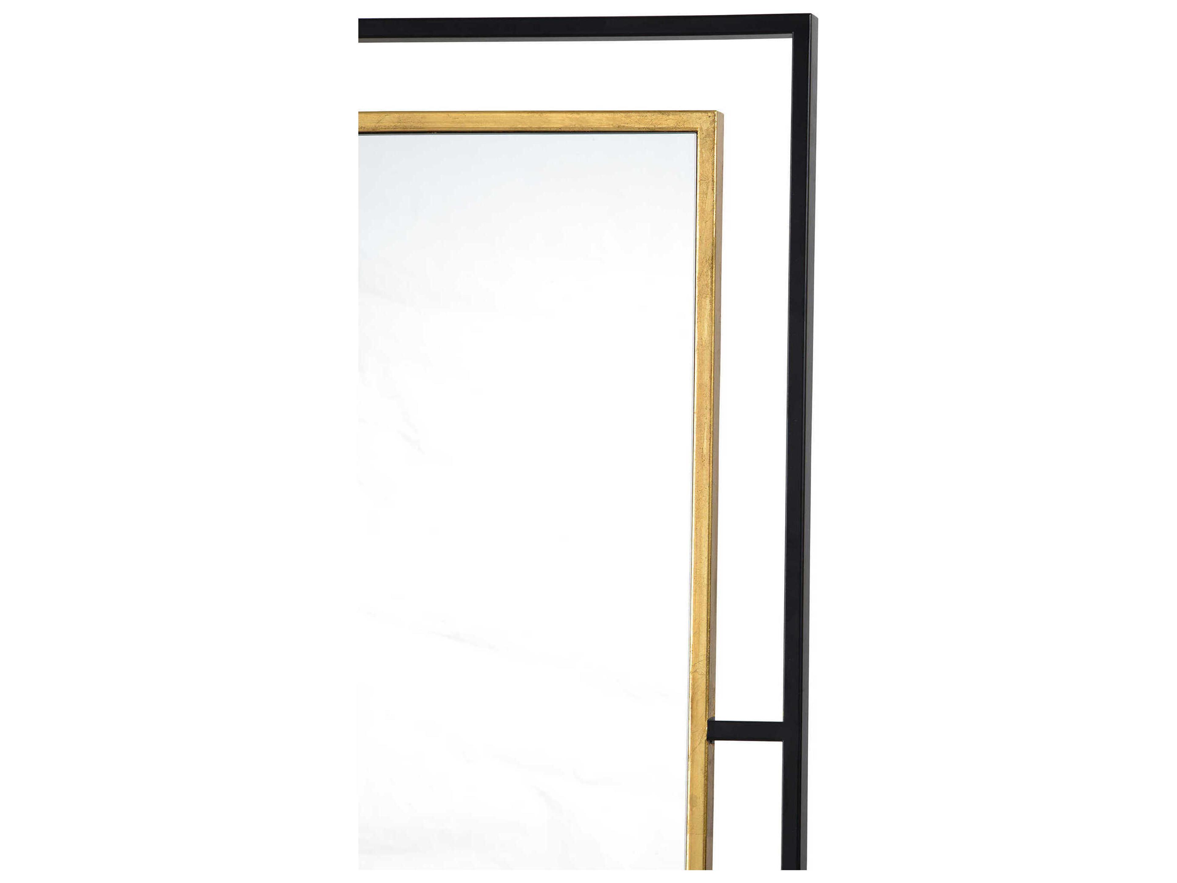 Renwil Gray Gold Leaf Rectangular Wall Mirror