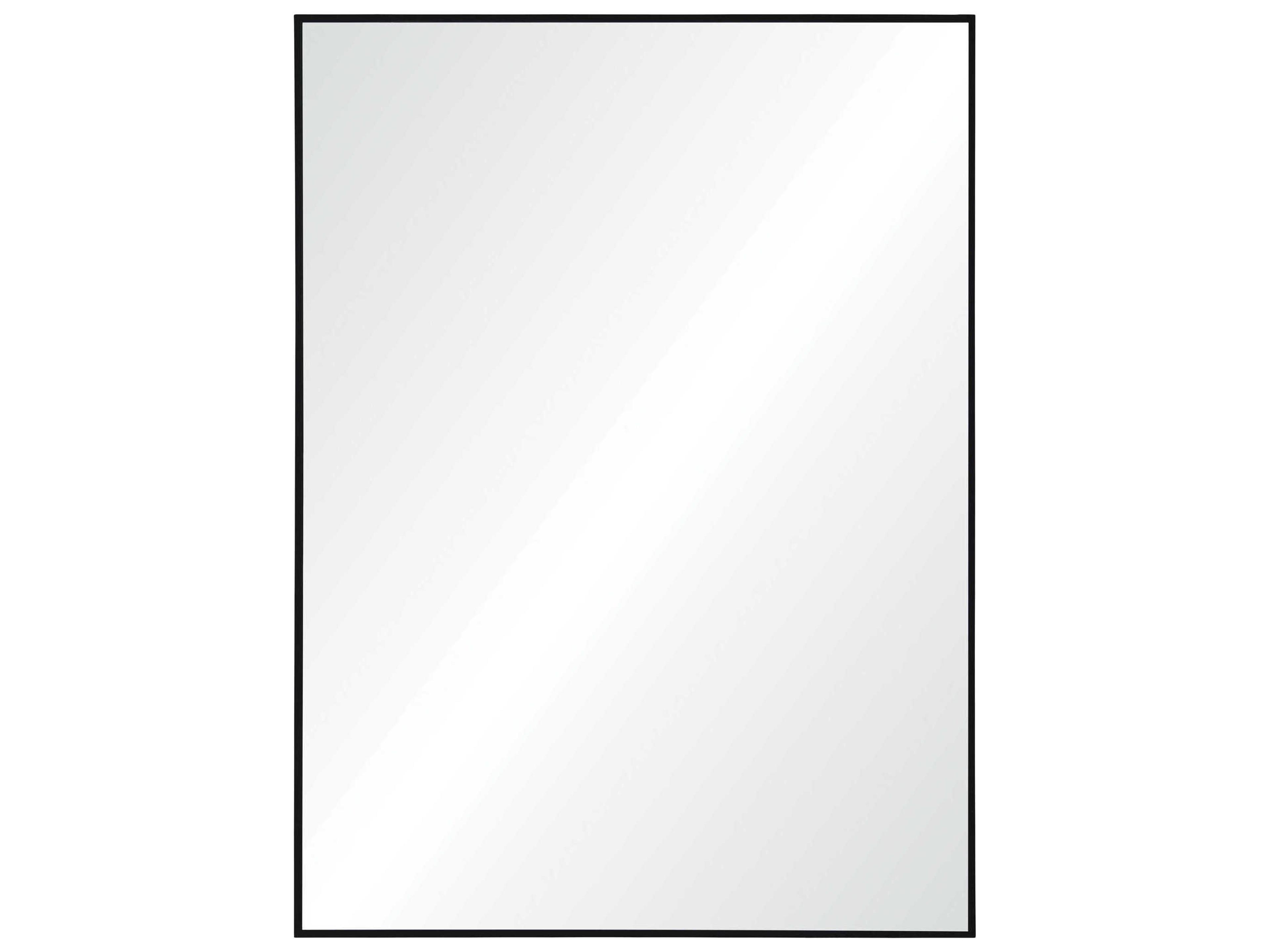 Raizel Matte Black Rectangular Wall Mirror