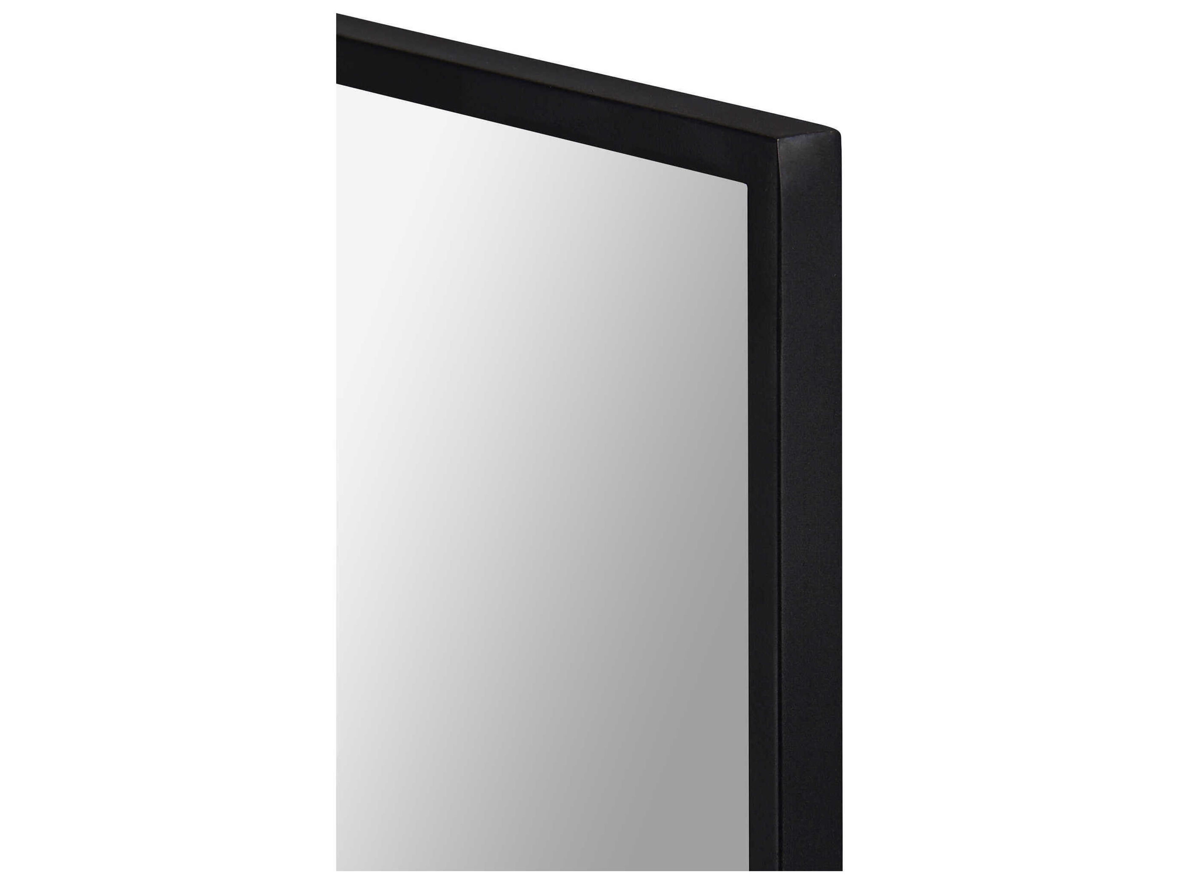 Renwil Raizel Matte Black Rectangular Wall Mirror