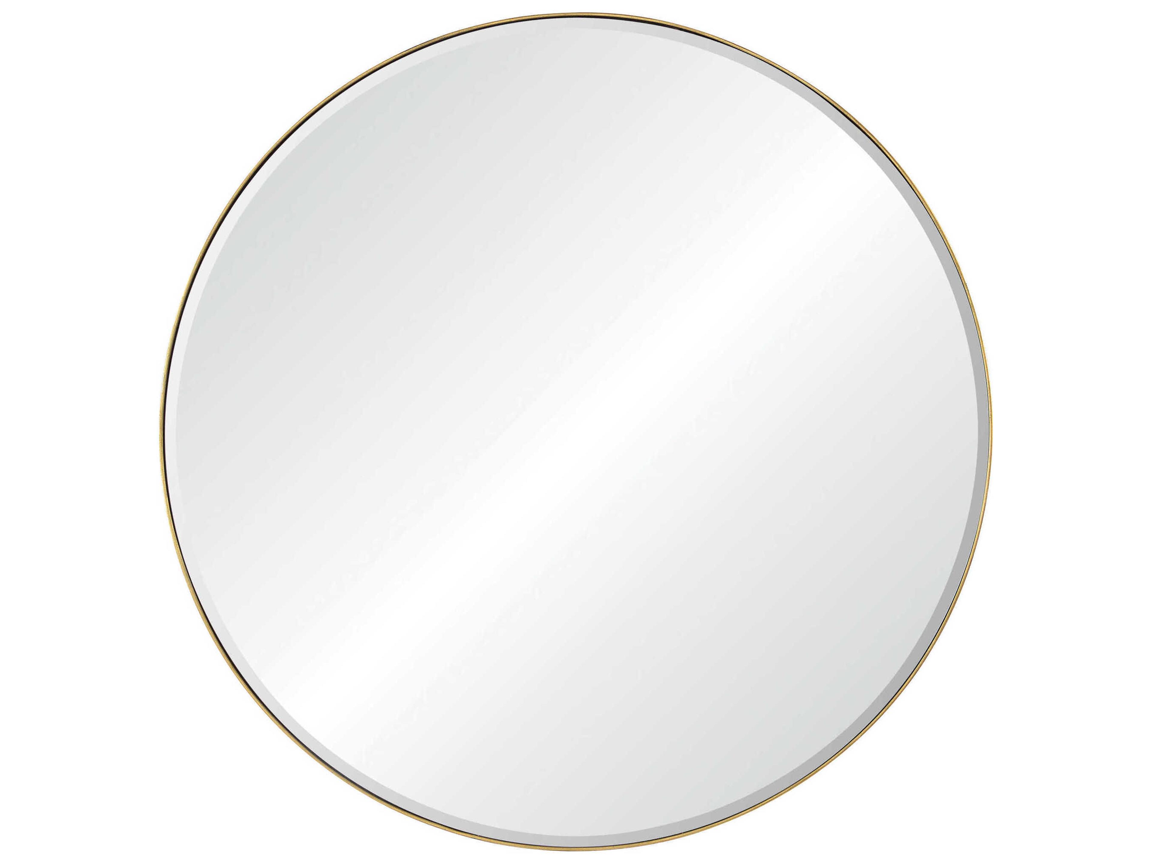Thallo Gold Leaf Round Wall Mirror