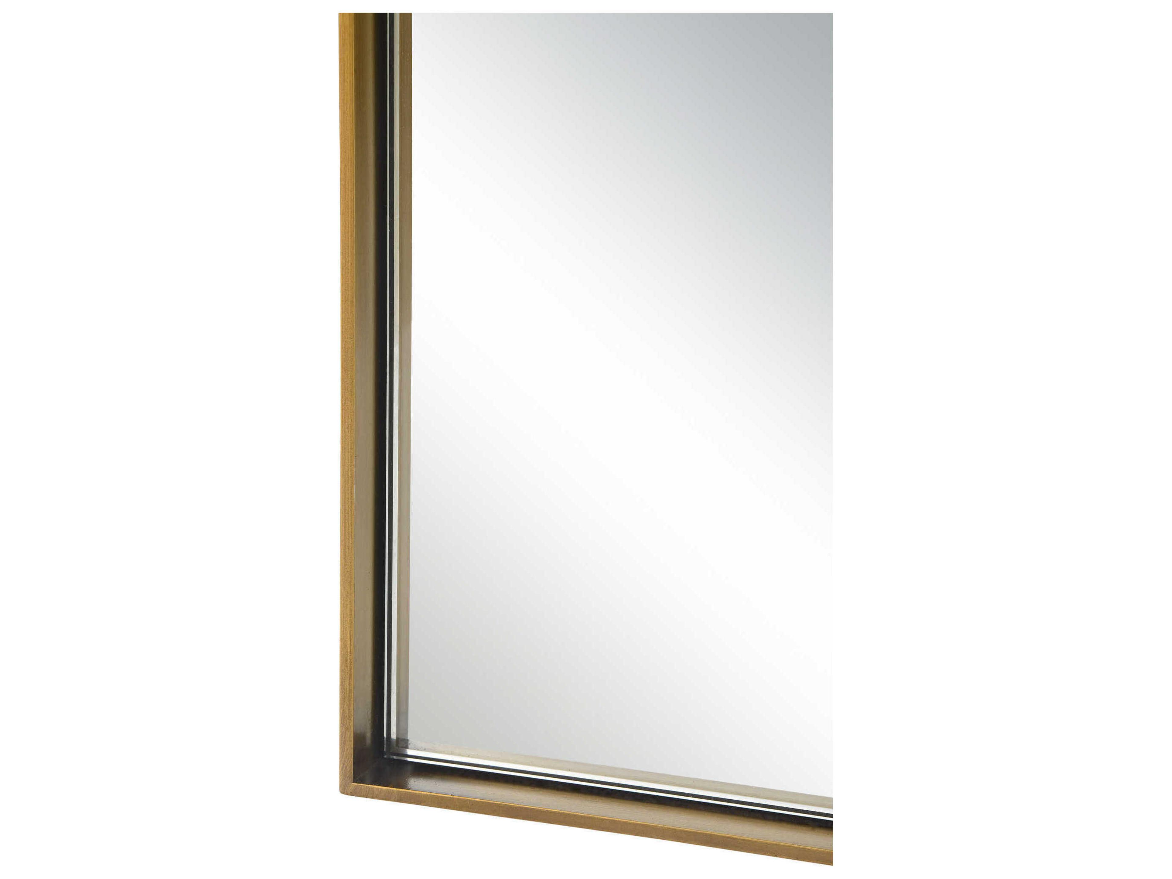 Renwil Northern Antique Brass Rectangular Wall Mirror