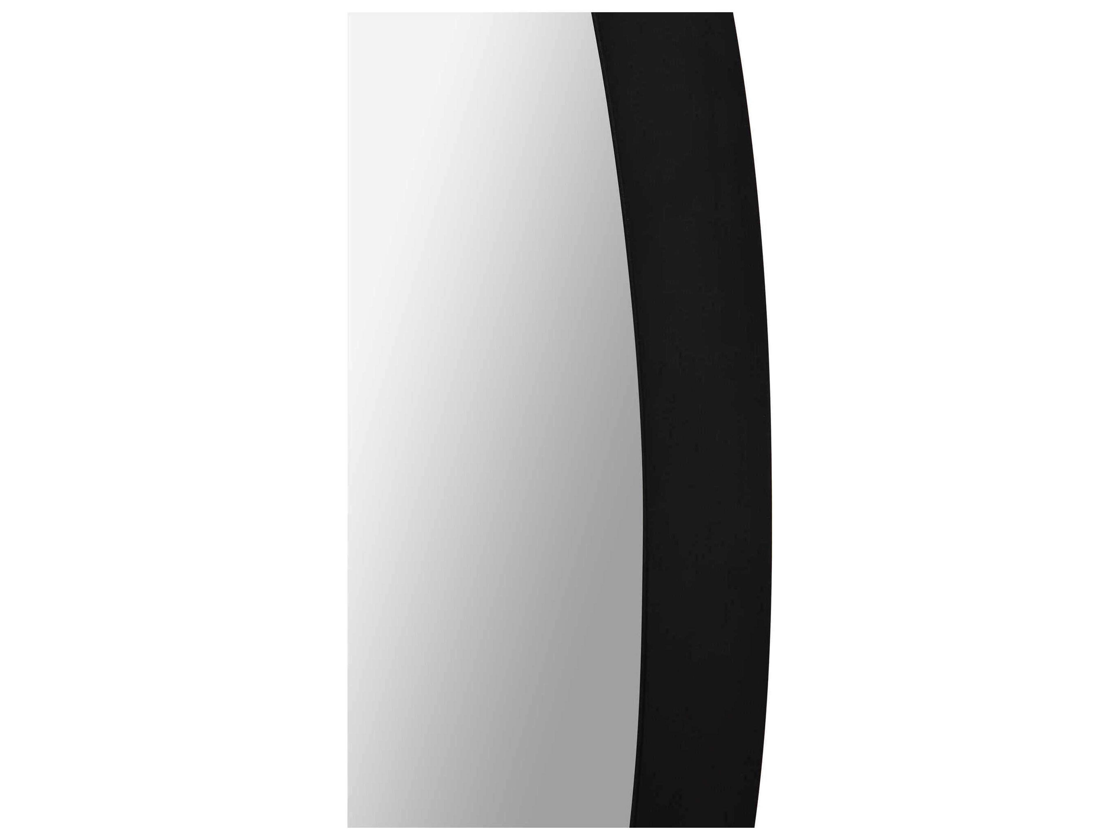 Renwil Parbuckle Black Oval Wall Mirror