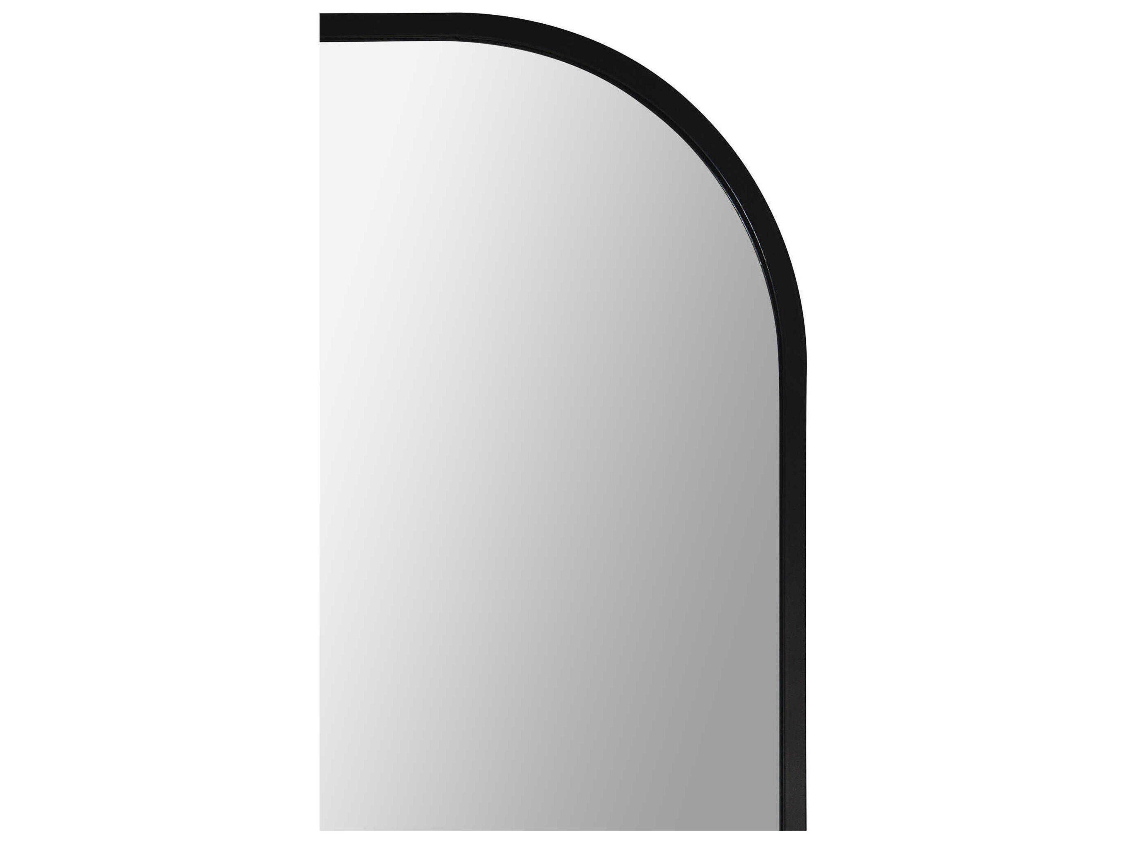 Renwil Mandret Black Rectangular Floor Mirror