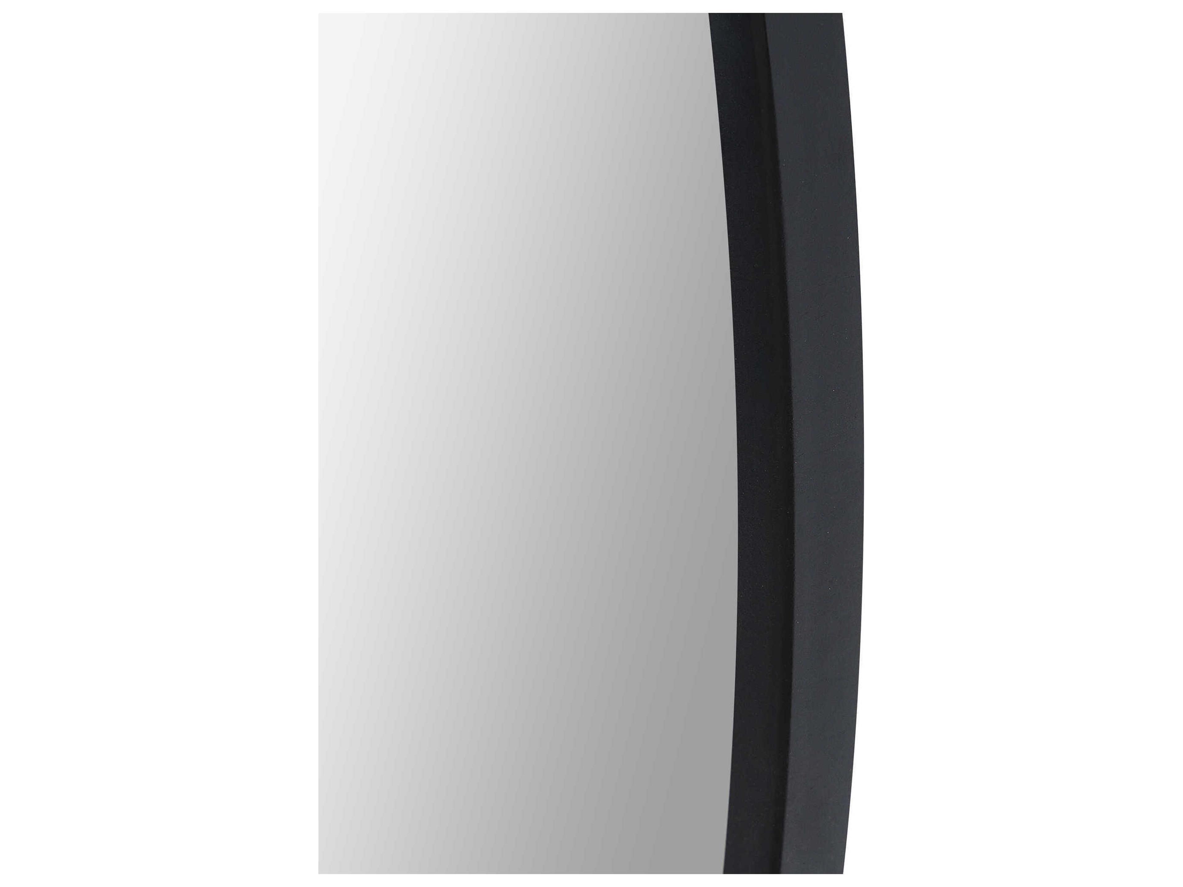 Renwil Cori Black Round Wall Mirror