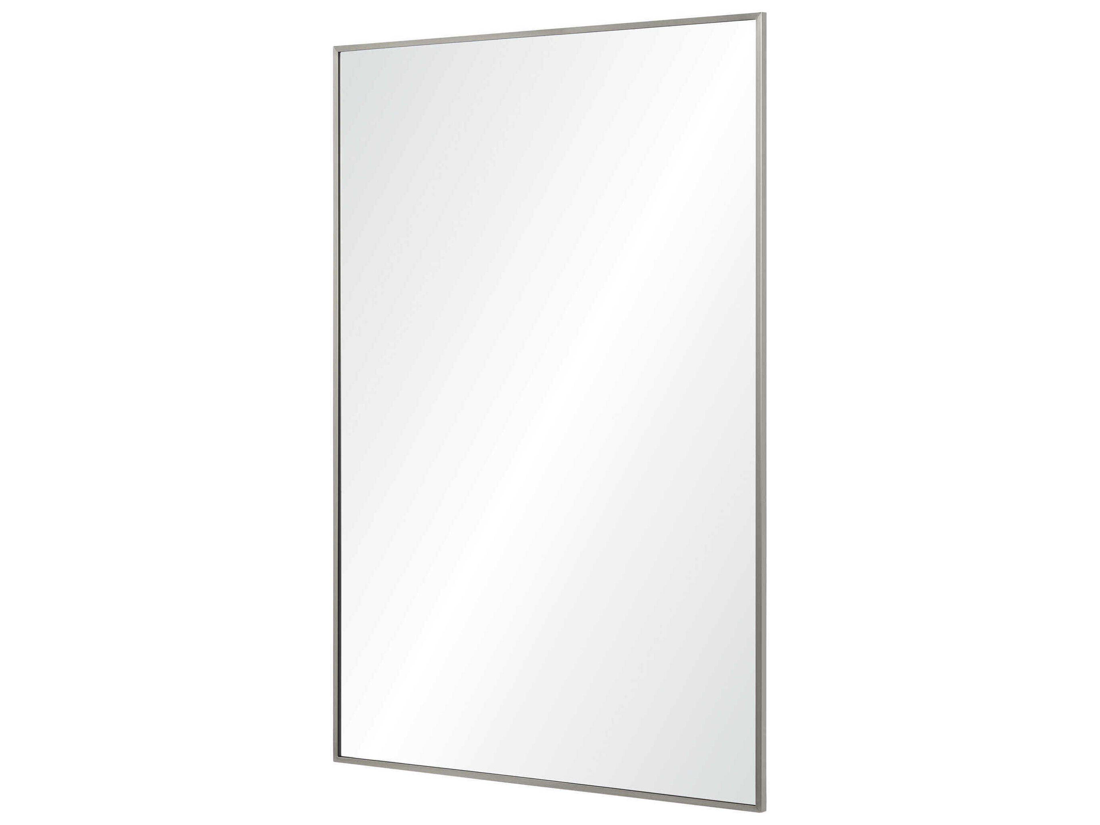 Renwil Roderick Satin Nickel Rectangular Wall Mirror